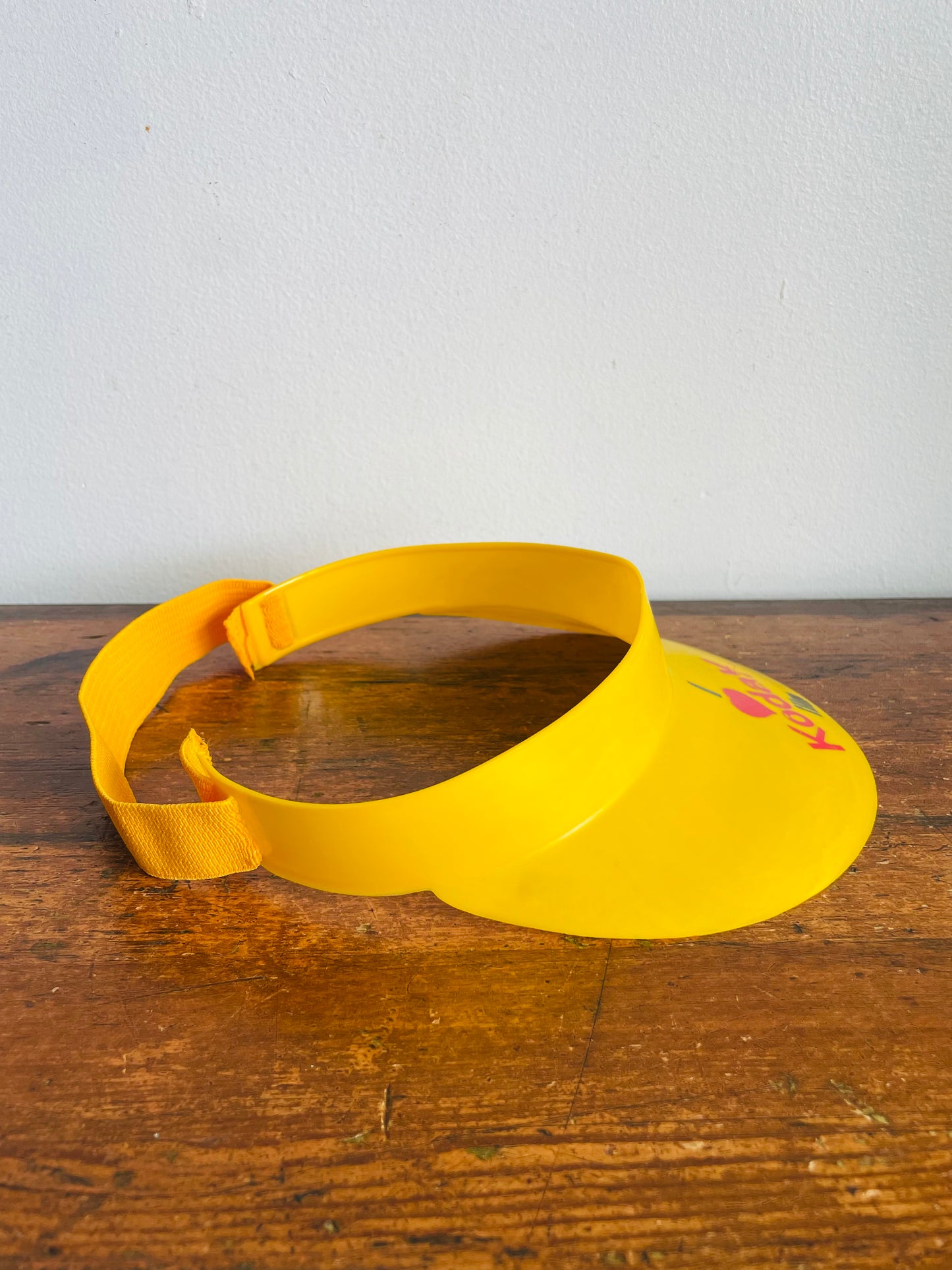 Vintage Bright Yellow I Love Kodak Film Plastic Sun Visor Hat - Made in Venezuela - For the Camera & Photography Lover!