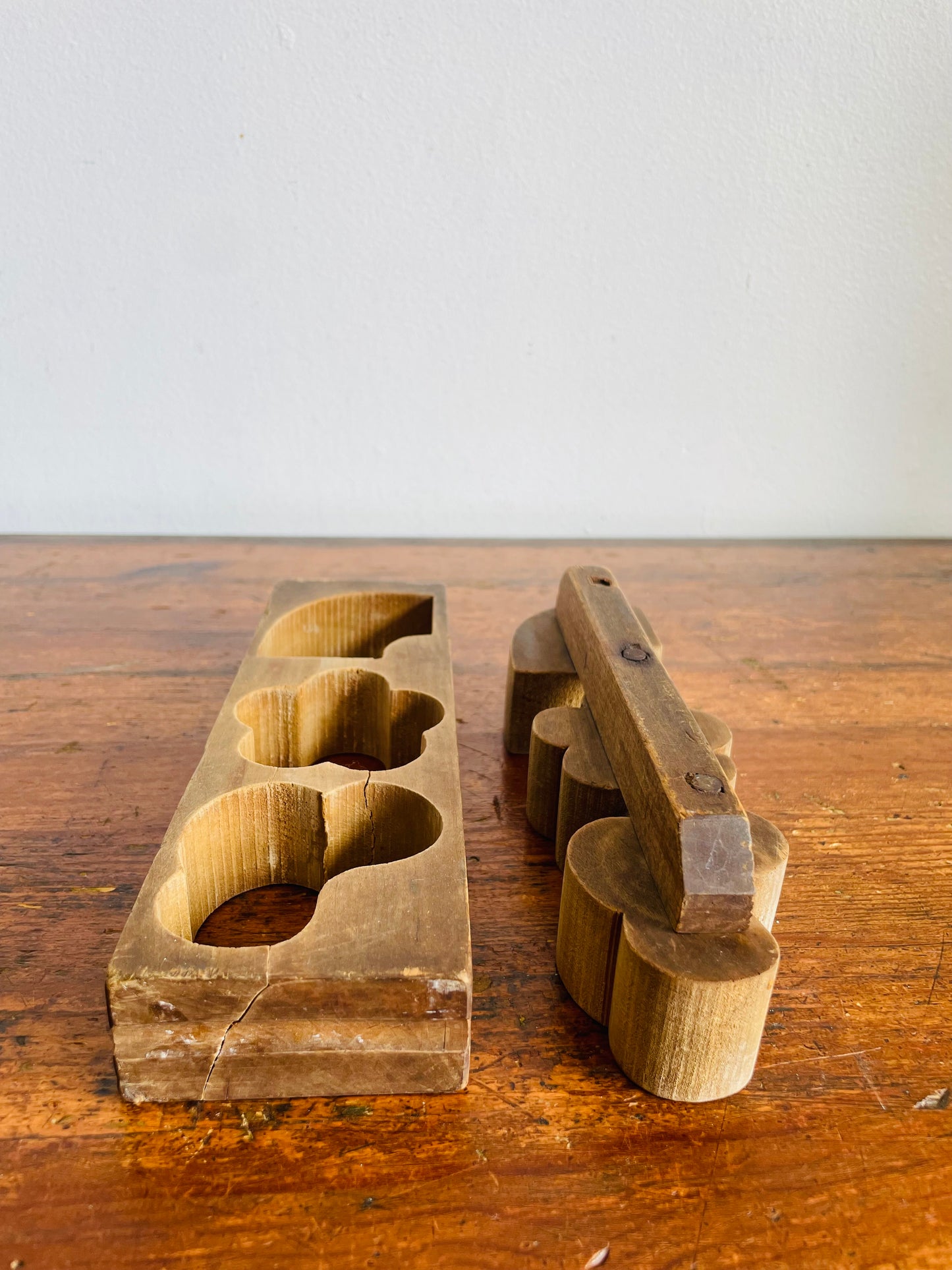 Vintage Japanese Kashigata Hand-Carved Wooden Mold - Wagashi / Higashi Sweet Cake Confectionary Shaper