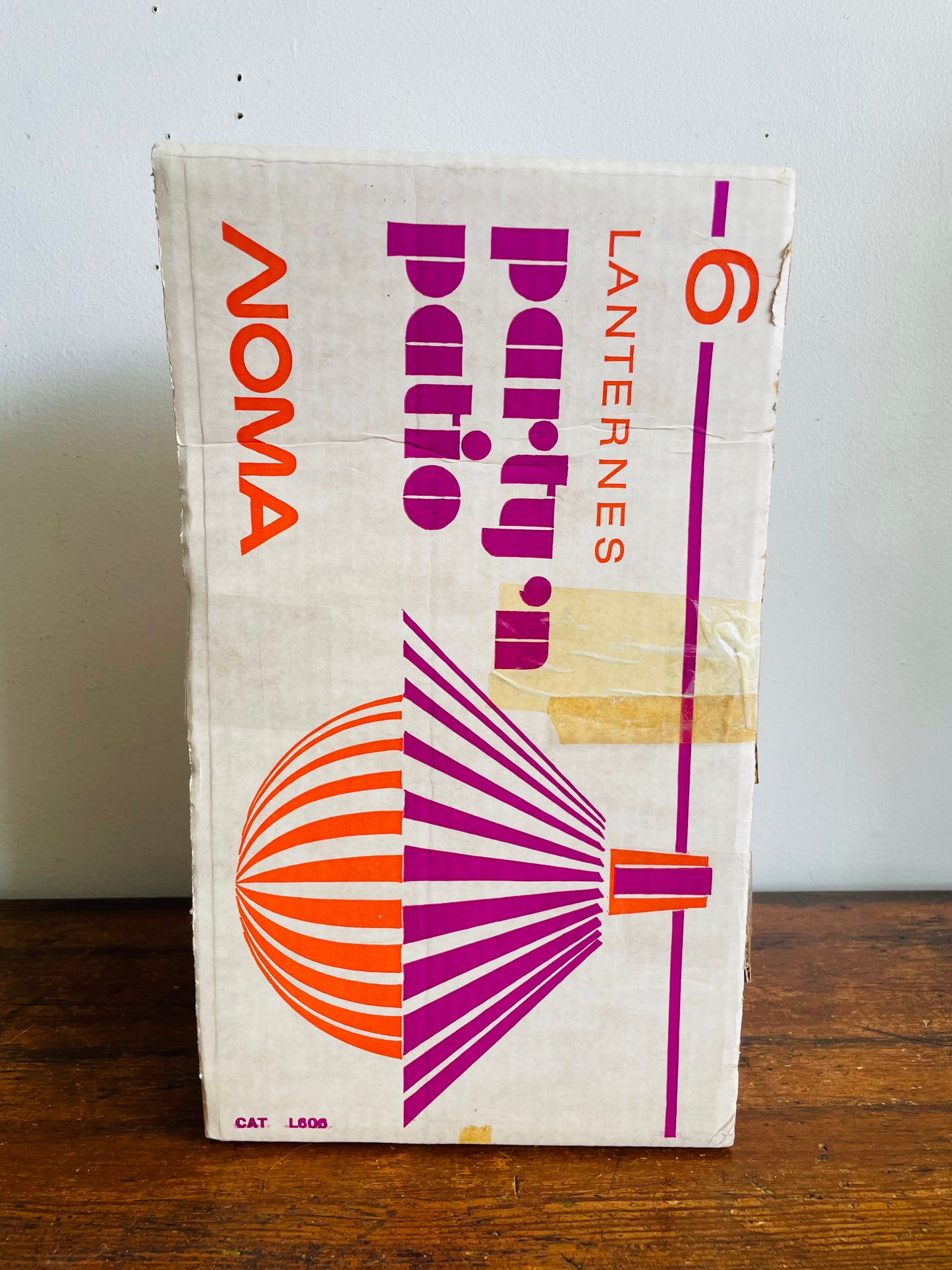 Vintage New Old Stock Noma Party 'n Patio Lanterns in Box - 6 Mix & Match Colours - Indoor & Outdoor Use - Includes Bulbs & 15 Feet Electric Cord - Made in Canada