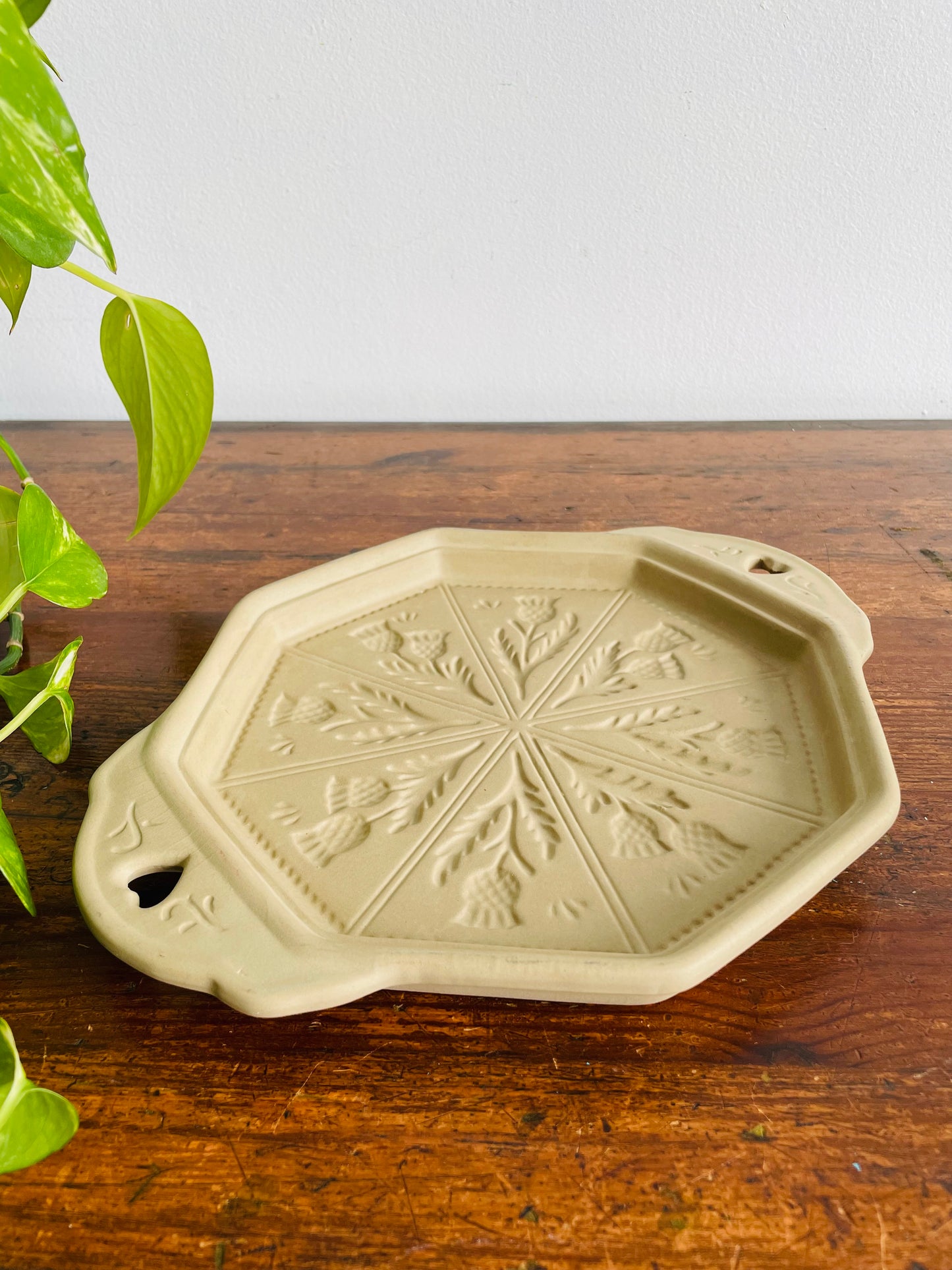 Shortbread Cookie Mold with Scottish Thistle Design