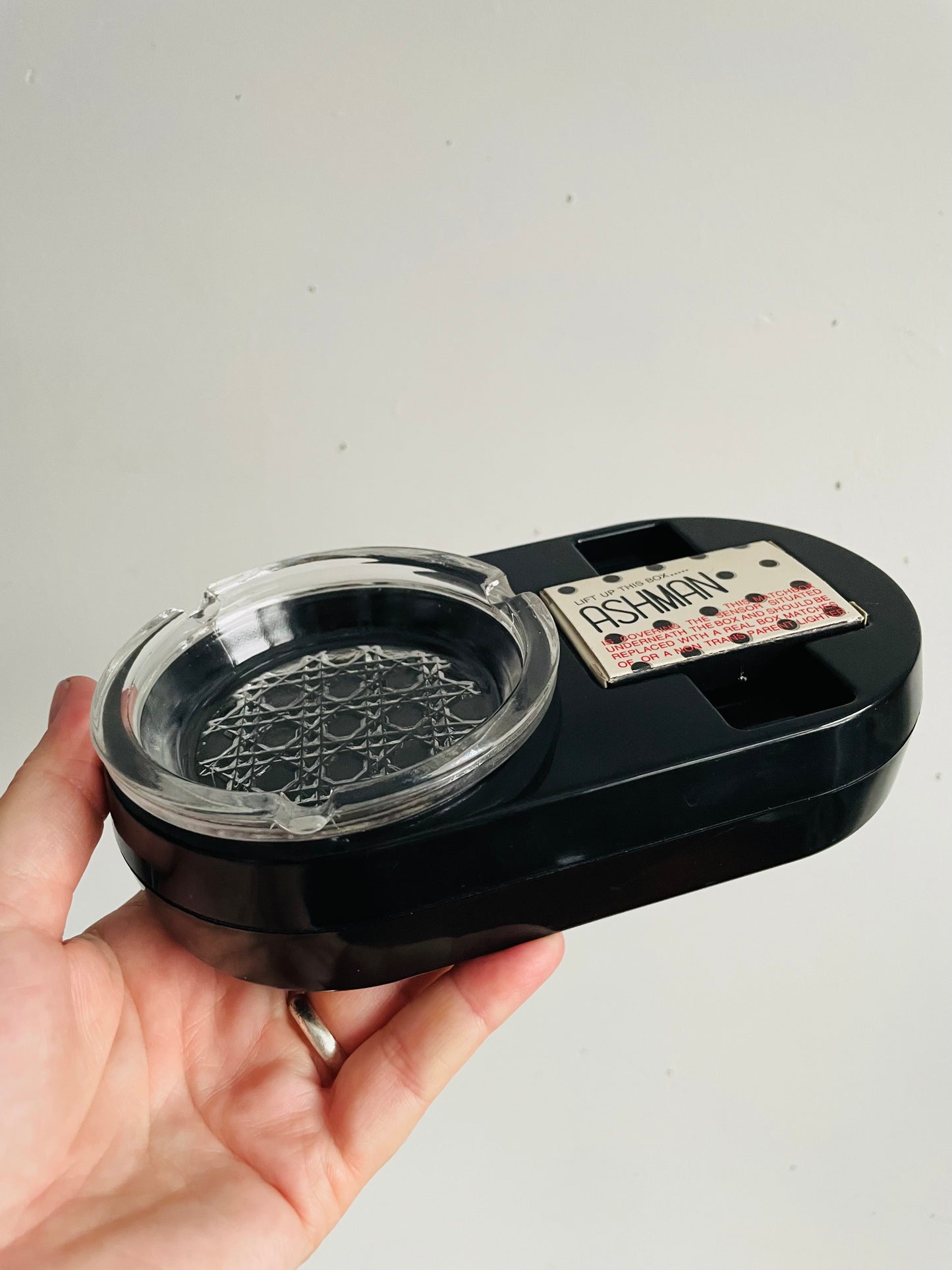 Vintage Novelty Gag Gift Ashman Ashtray - Coughs & Says "No Smoking!" When You Lift It - Made in Taiwan - Tested / Works!