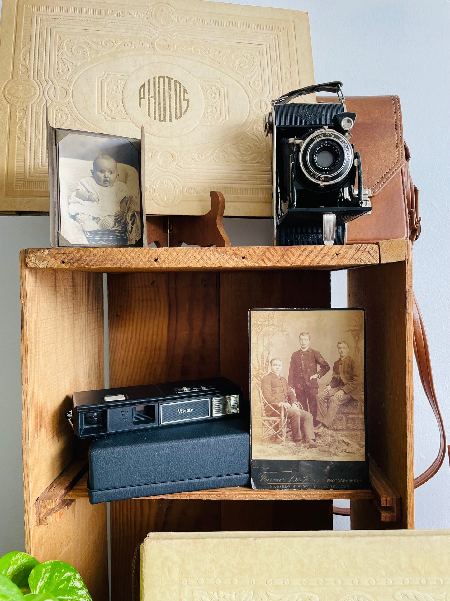 Antique Portrait Picture of Baby in Cardboard Folder