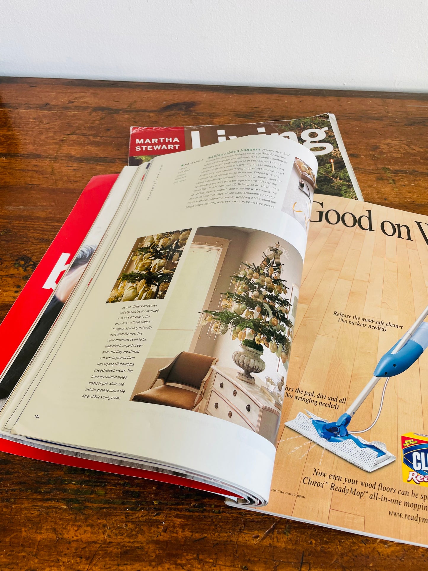 Vintage Collection of Martha Stewart Living Christmas Magazines - December 1998 & 2002  - Set of 2