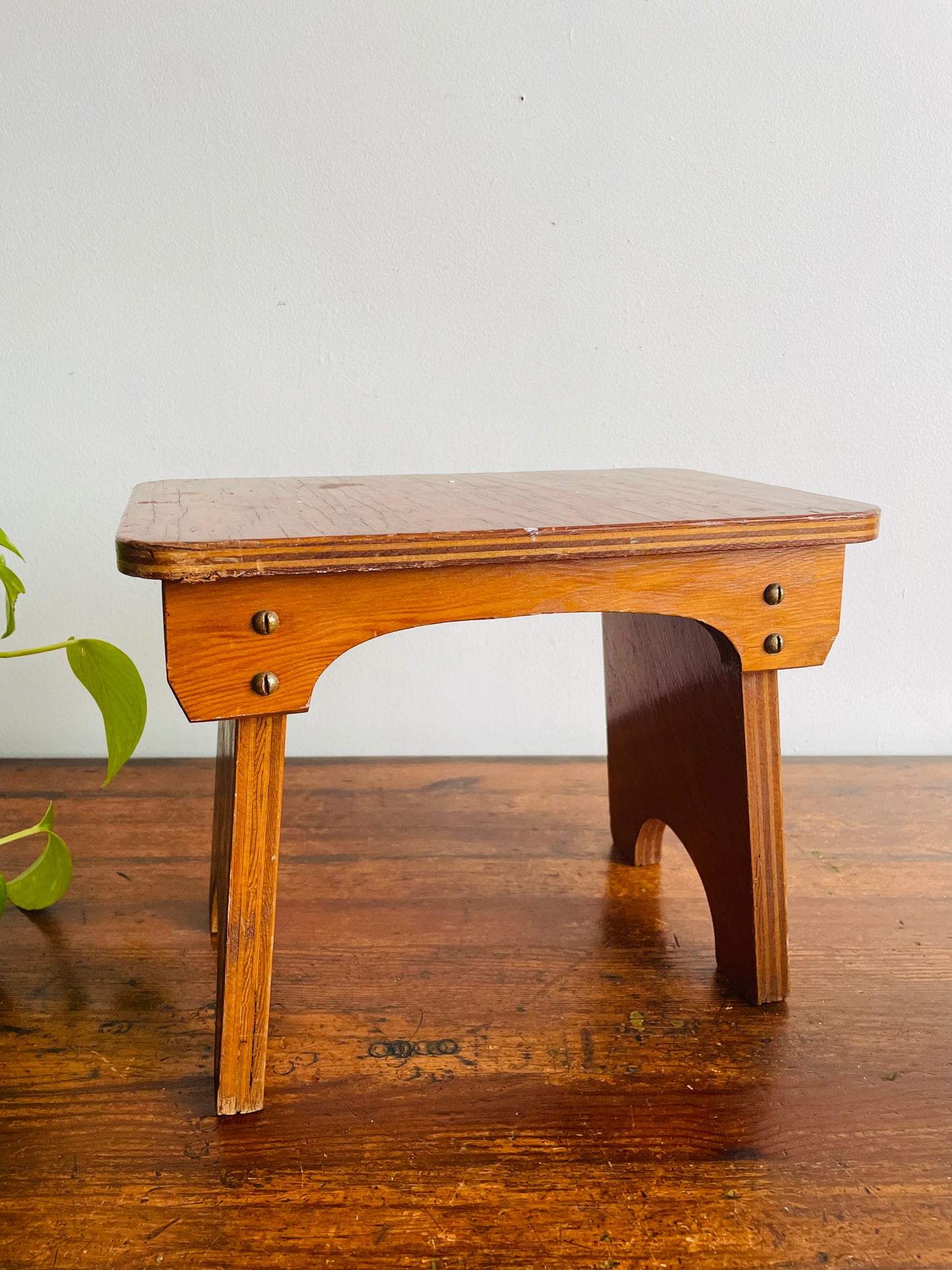 Mini Wooden Footstool - Step, Seat, or Plant Stand!