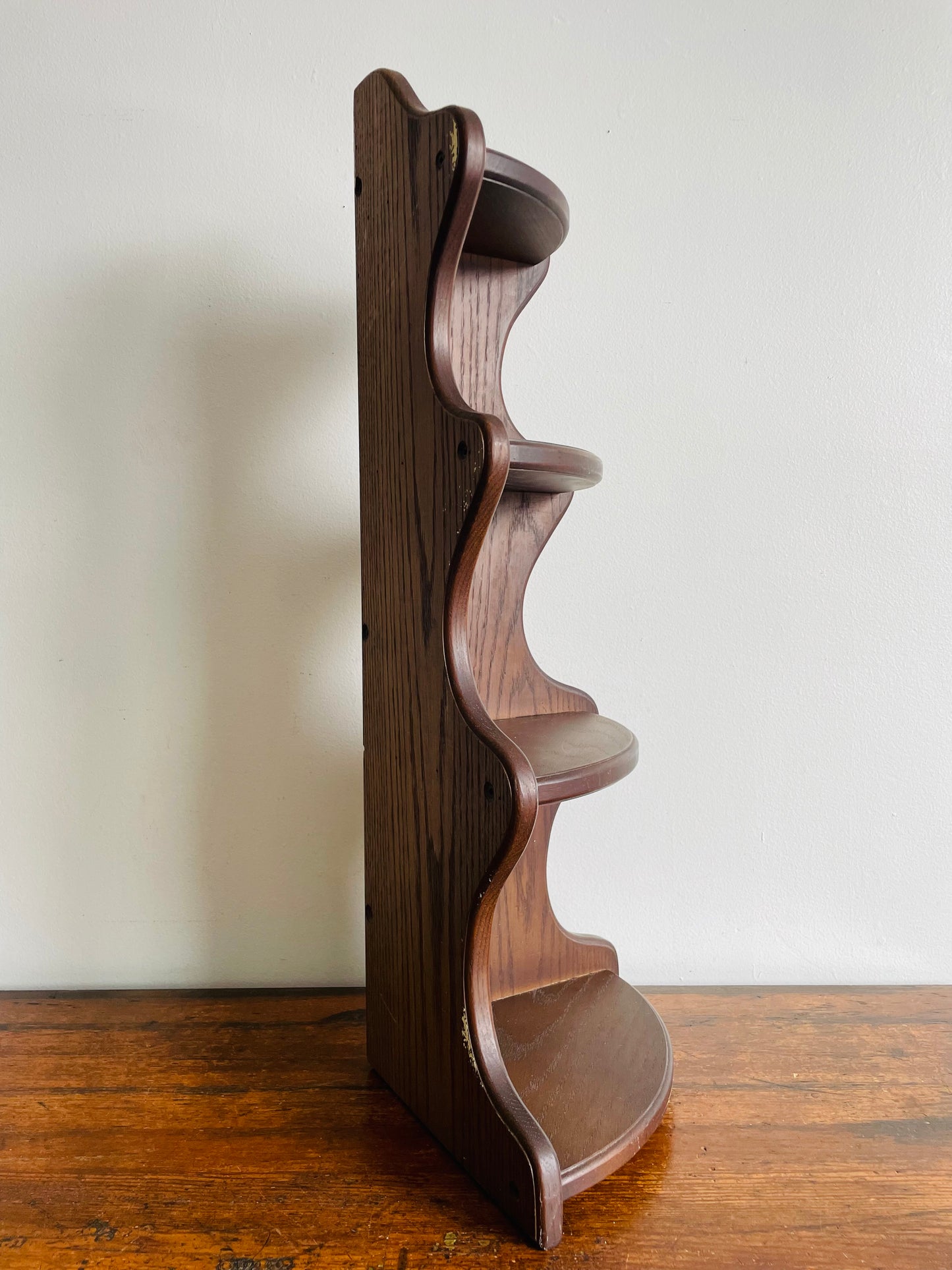 Solid Wood Standing Corner Shelf - Great for Knickknacks or Market Display!