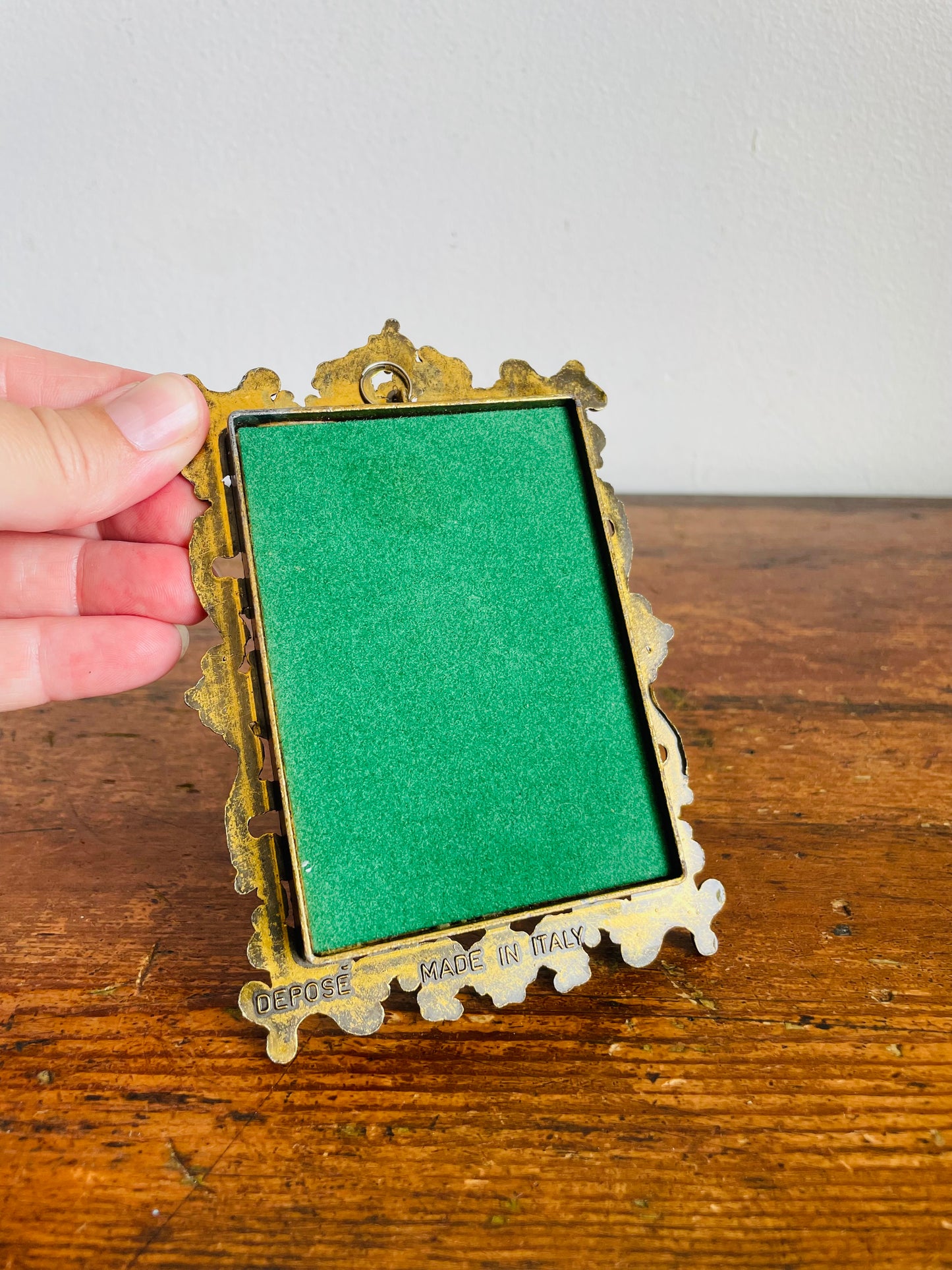 Vintage Ornate Brass Picture Frame with Print of The Red Boy (Master Lambton) by Sir Thomas Lawrence - Made in Italy