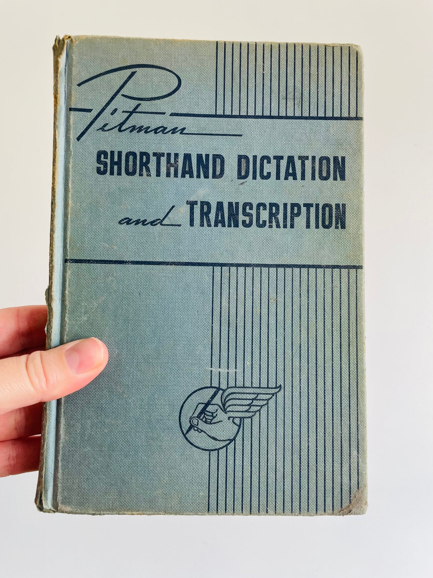 Shorthand Clothbound Hardcover Book Bundle - Set of 3 - Pitman Shorthand Dictation & Transcription, New Basic Course in Pitman Shorthand (1962), & Steps to Success in Shorthand Book II (1948)