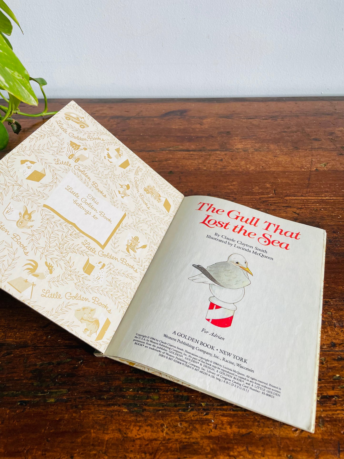 Vintage A Little Golden Book - The Gull That Lost the Sea - Hardcover (1984)