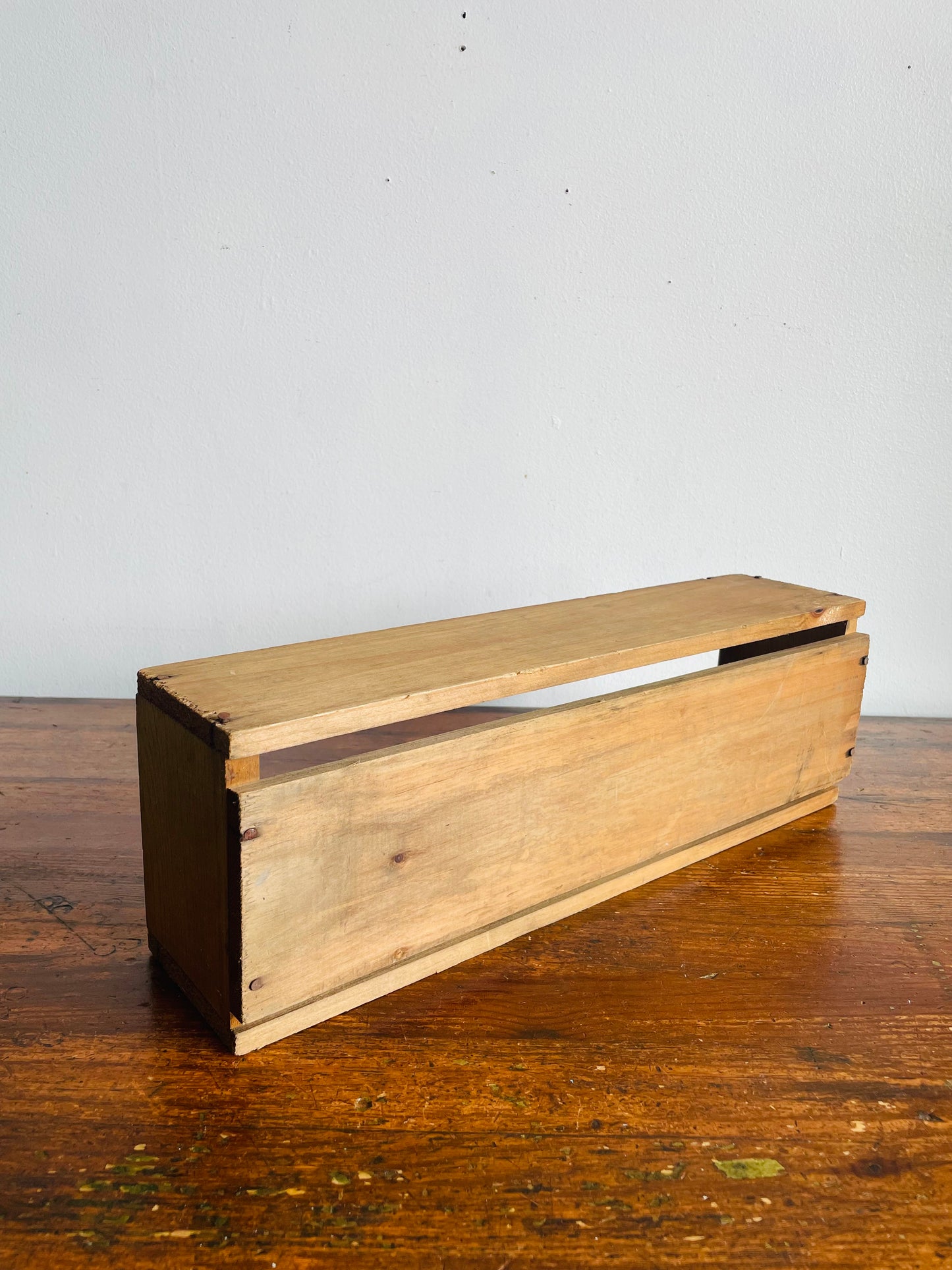 Vintage Slim Wooden Crate Box - From a Barn in Haldimand County - ONE CRATE - Crate D