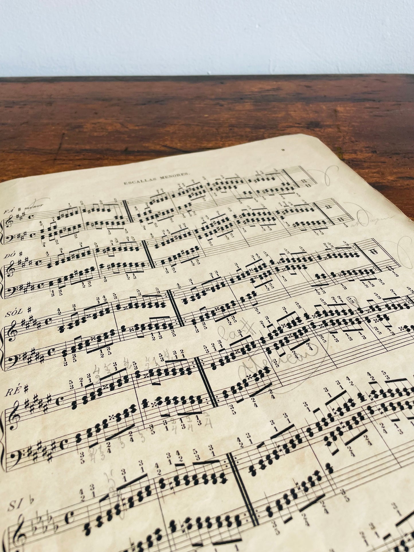 Antique Piano Exercises Music Book from the Royal Conservatory of Lisbon (1903) - Found in Lisbon, Portugal