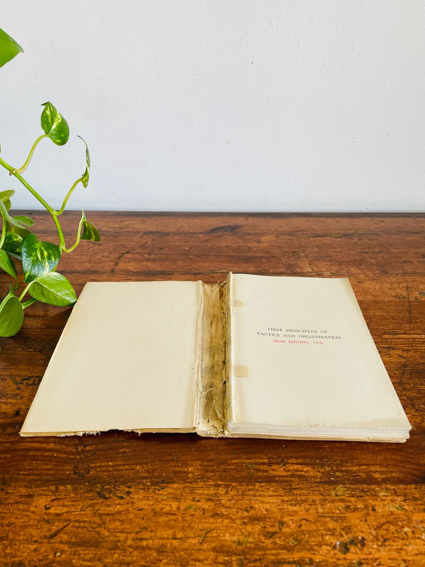 Rare Antique WW1 1915 First Principles of Tactics and Organisation War Edition Hardcover Book by Major J. L. Sleeman - Historical Military Training Manual with Illustrations