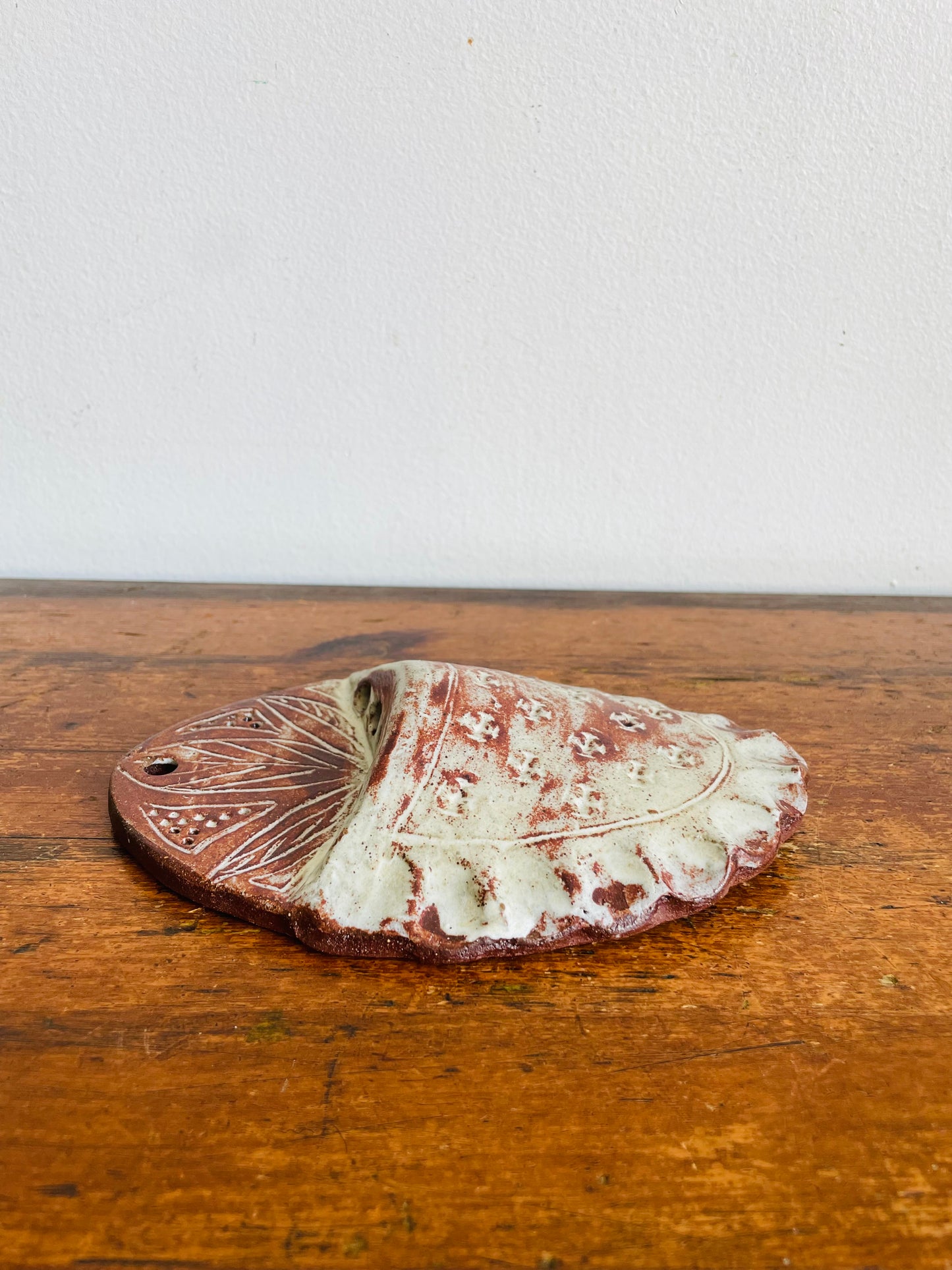 Vintage Studio Art Pottery Hanging Wall Pocket Vase