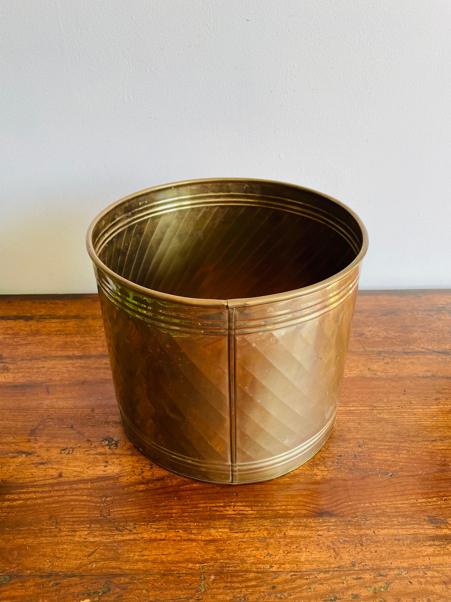 Giant Brass 11" Planter Pot Bucket - Made in India