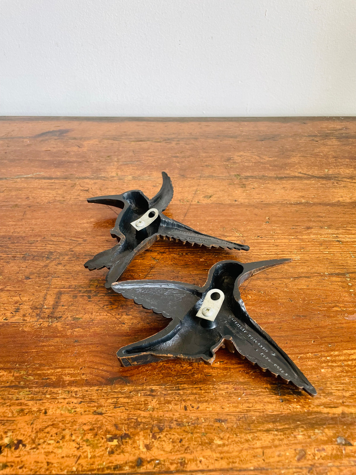 Vintage Dart Industries Wall Hanging Copper Toned Hummingbirds - Set of 2 Birds