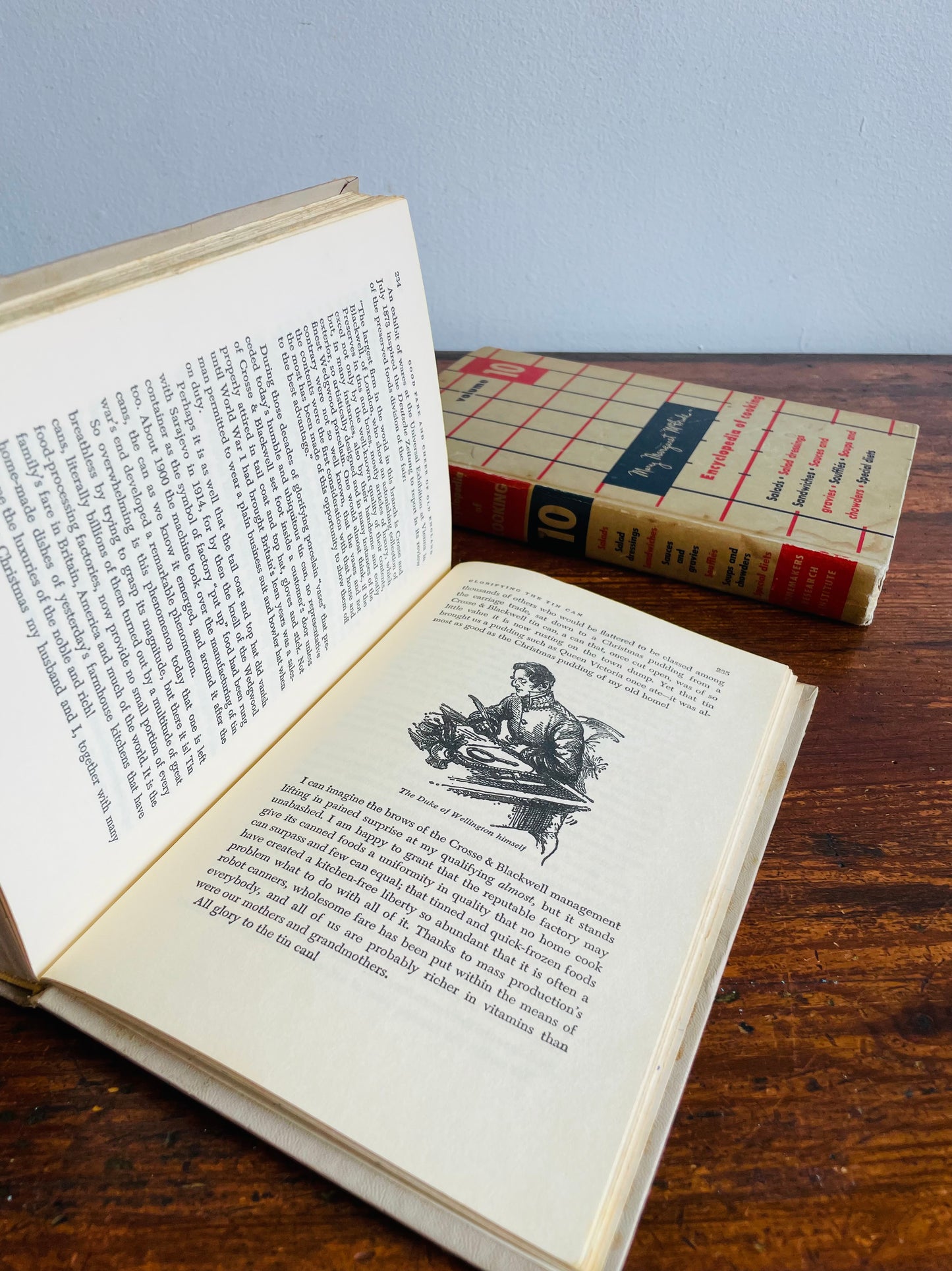 Hardcover Cookbook Bundle - The Good Fare and Cheer of Old England (1960) & Mary Margaret McBride Encyclopedia of Cooking Volume 10 (1958)