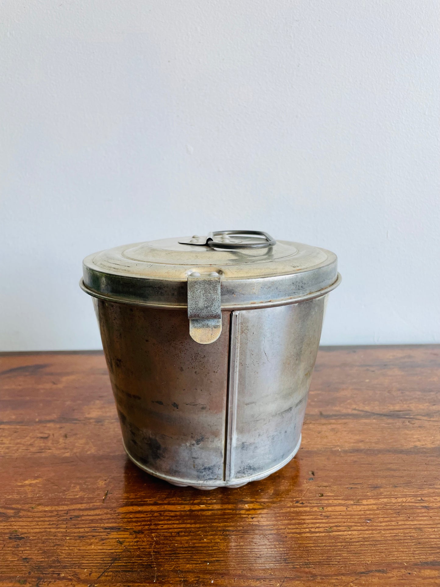 Aluminium Steamed Pudding Mold with Handle & Lid - Made in West Germany - Also Makes a Great Container or Kitchen Compost Holder!