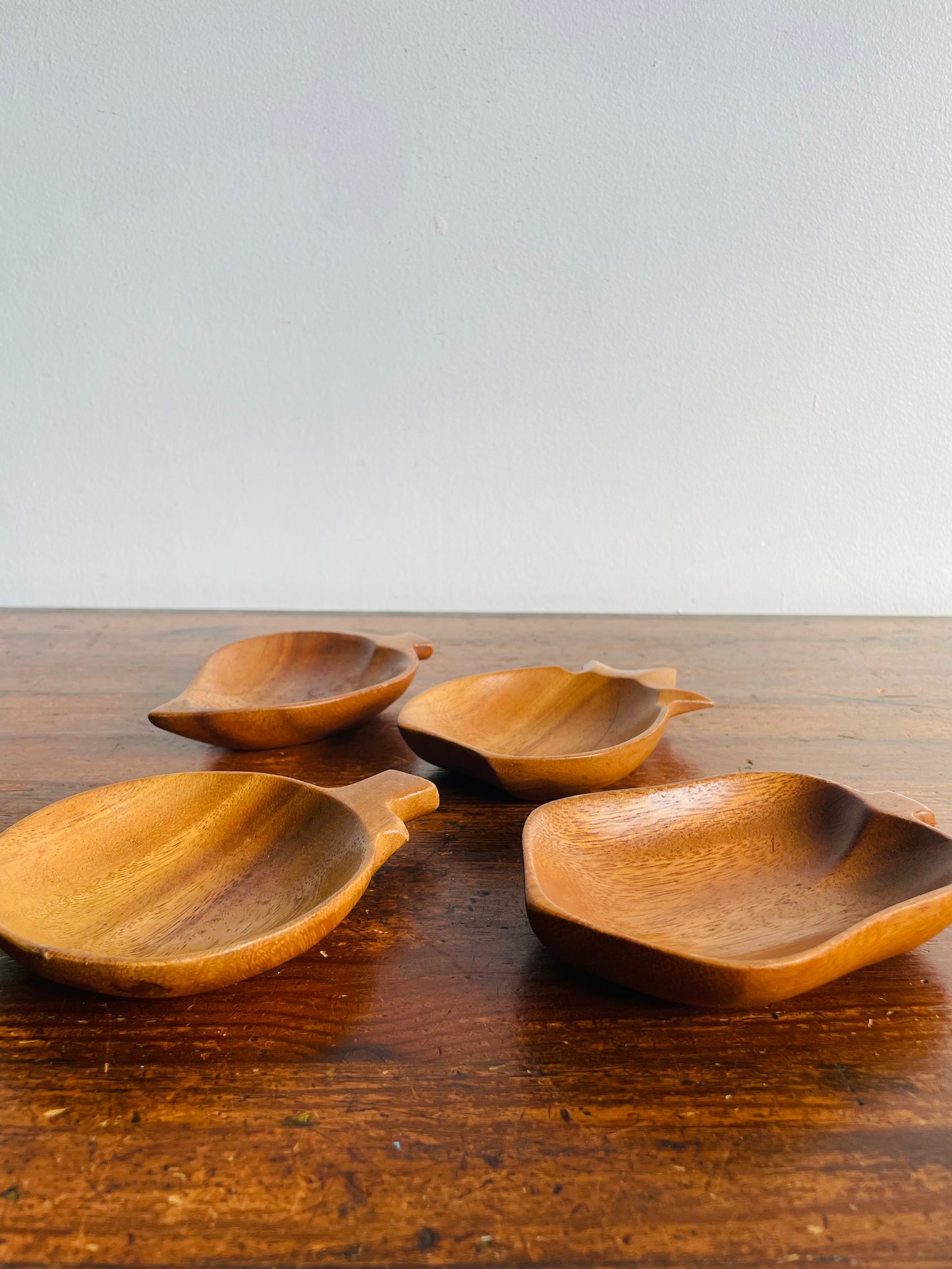 Handcrafted Talarico Fruit & Vegetable Shaped Wooden Bowls - Set of 4