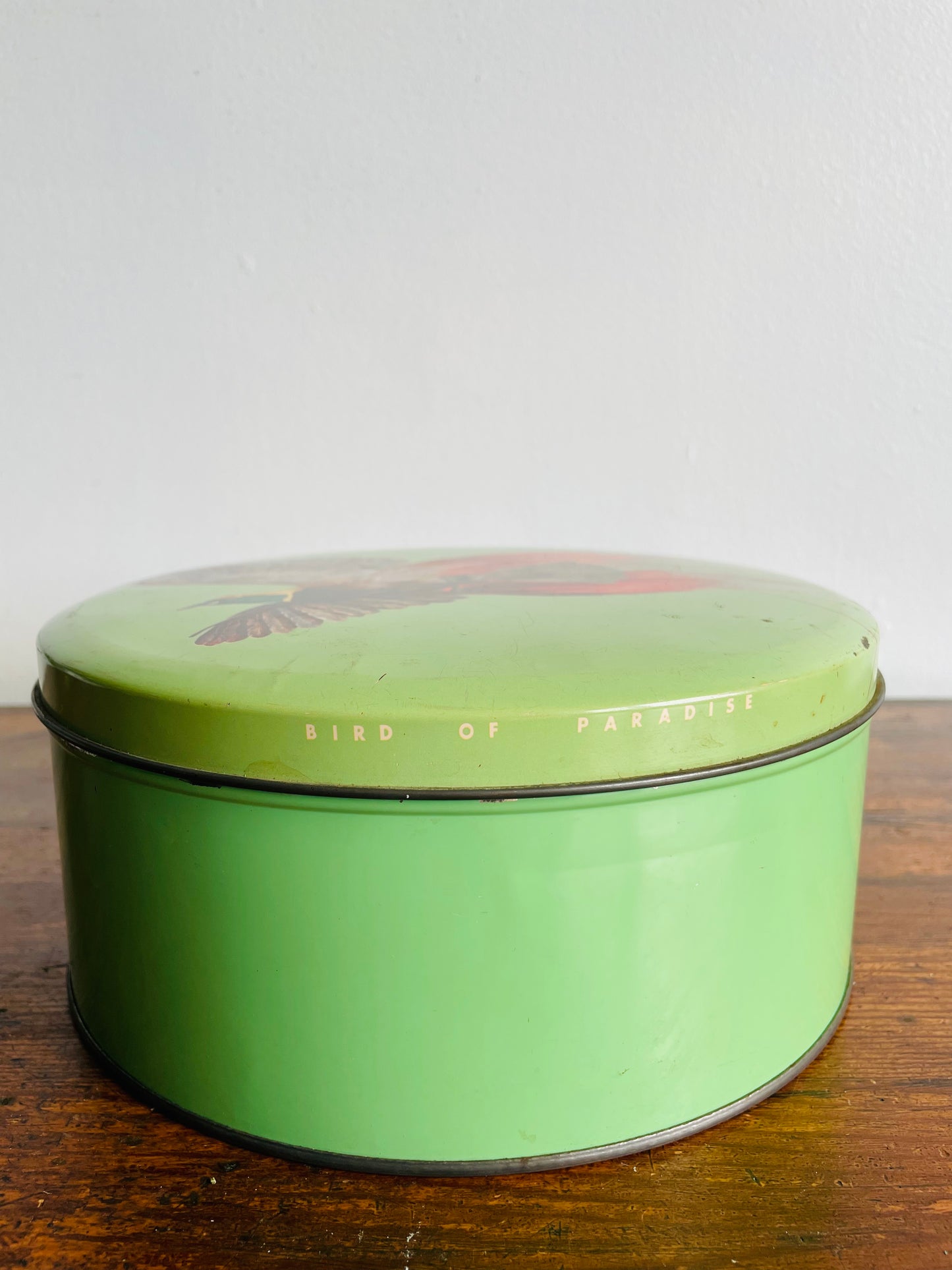 Bird of Paradise Round Biscuit Tin with Lid