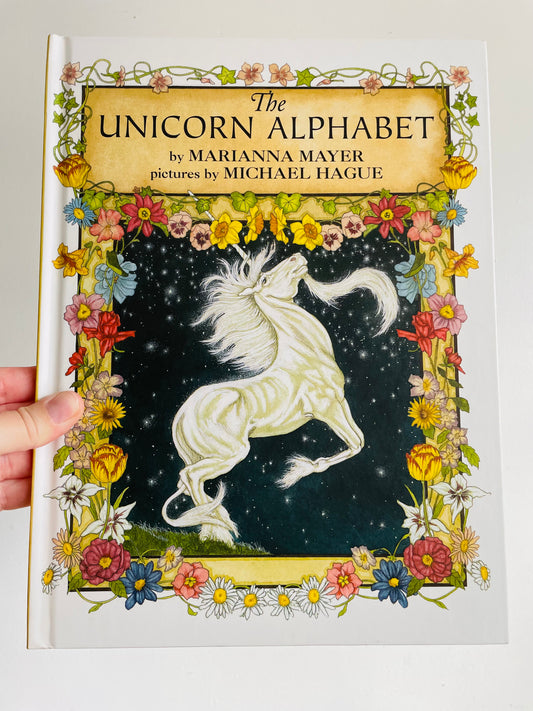 Vintage The Unicorn Alphabet by Marianna Mayer with Pictures by Michael Hague - Hardcover Book (2005)
