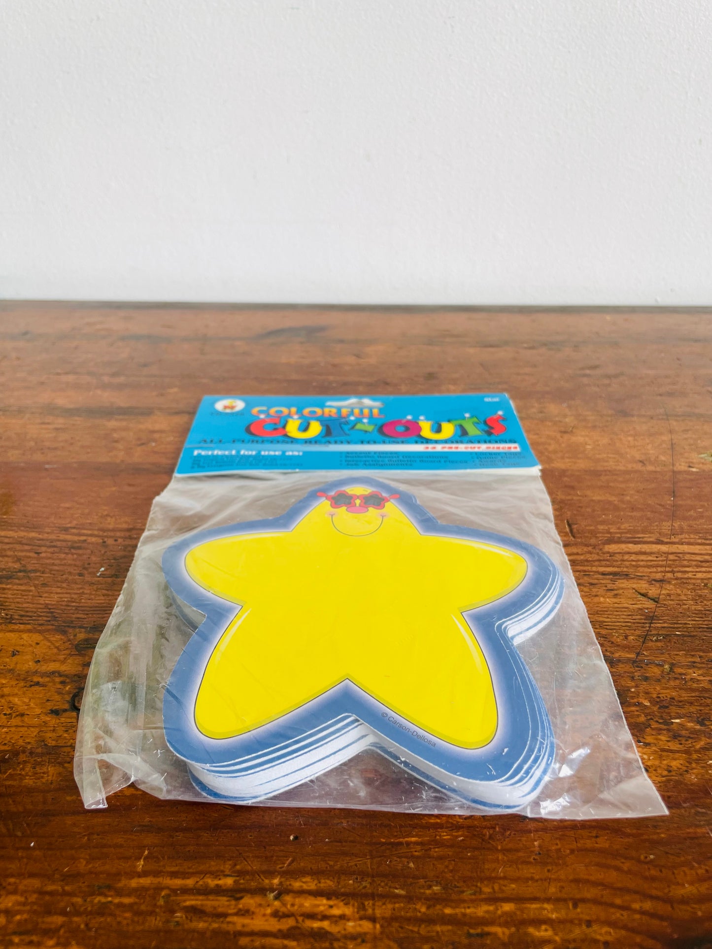 Brand New Vintage School Teacher Classroom Supplies - Colourful Star Cut-Outs - 36 Pre-Cut Pieces - Carson-Dellosa Publishing Co.