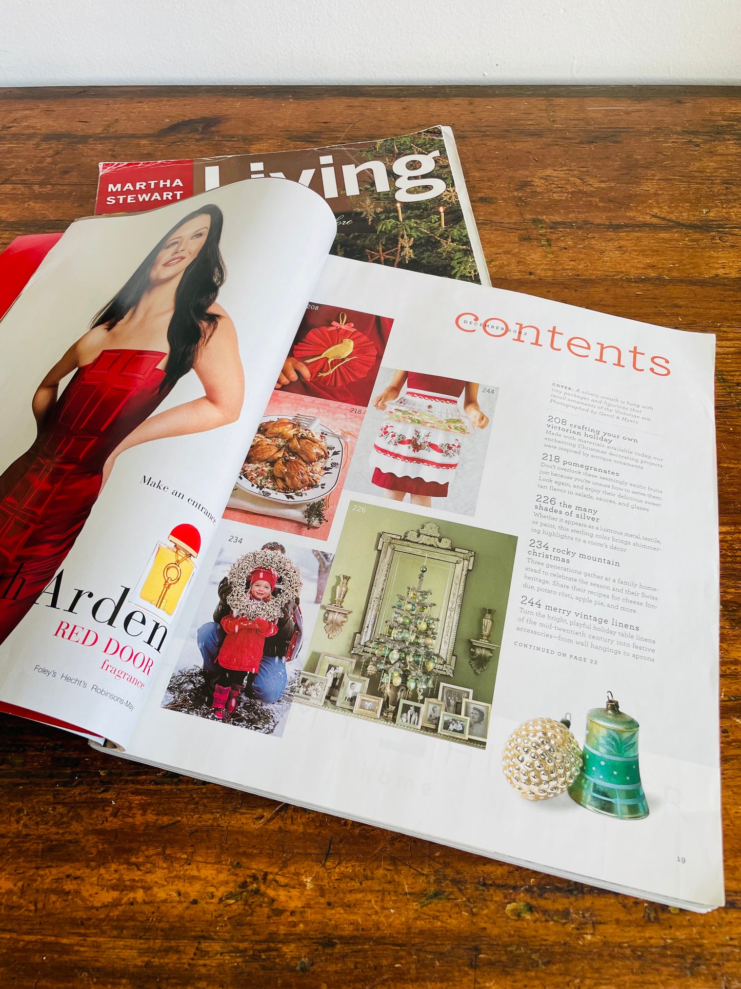 Vintage Collection of Martha Stewart Living Christmas Magazines - December 1998 & 2002  - Set of 2