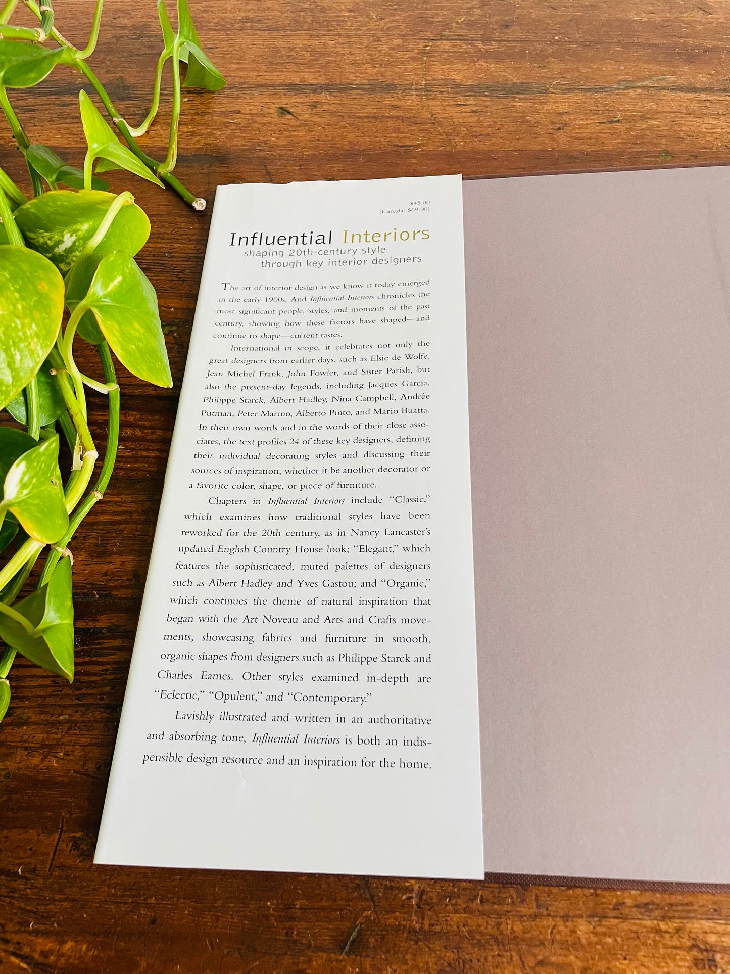 Vintage Influential Interiors: Shaping 20th-Century Style Through Key Interior Designers Hardcover Coffee Table Book by Suzanne Trocmé (1999)