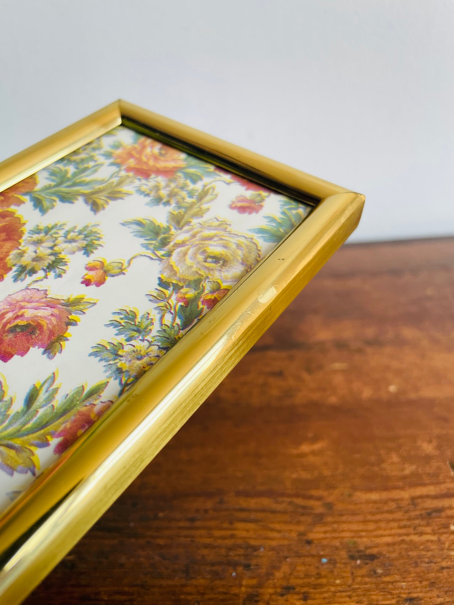 Small Brass Picture Frame - Made in Korea - Prop Backing