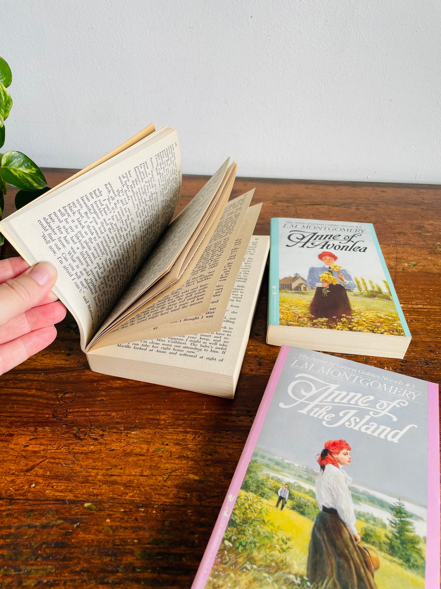 Vintage Anne of Green Gables, Anne of Avonlea & Anne of the Island Paperback Books by L.M. Montgomery - Set of 3 (1992)