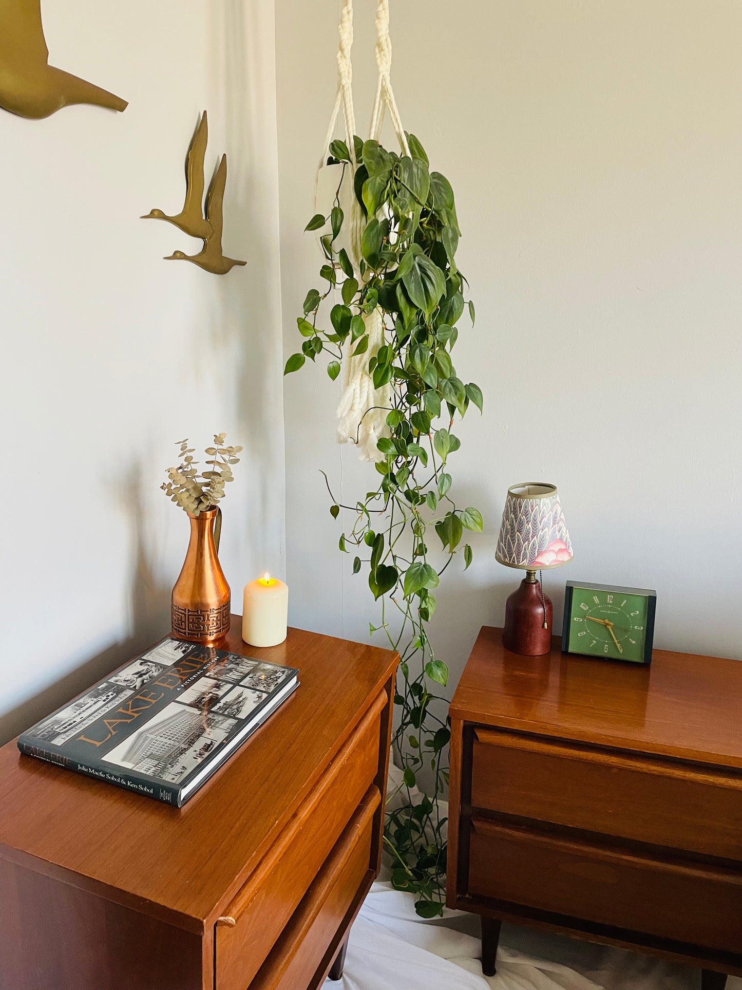 Small Mid-Century Modern Teak Wood Table Lamp