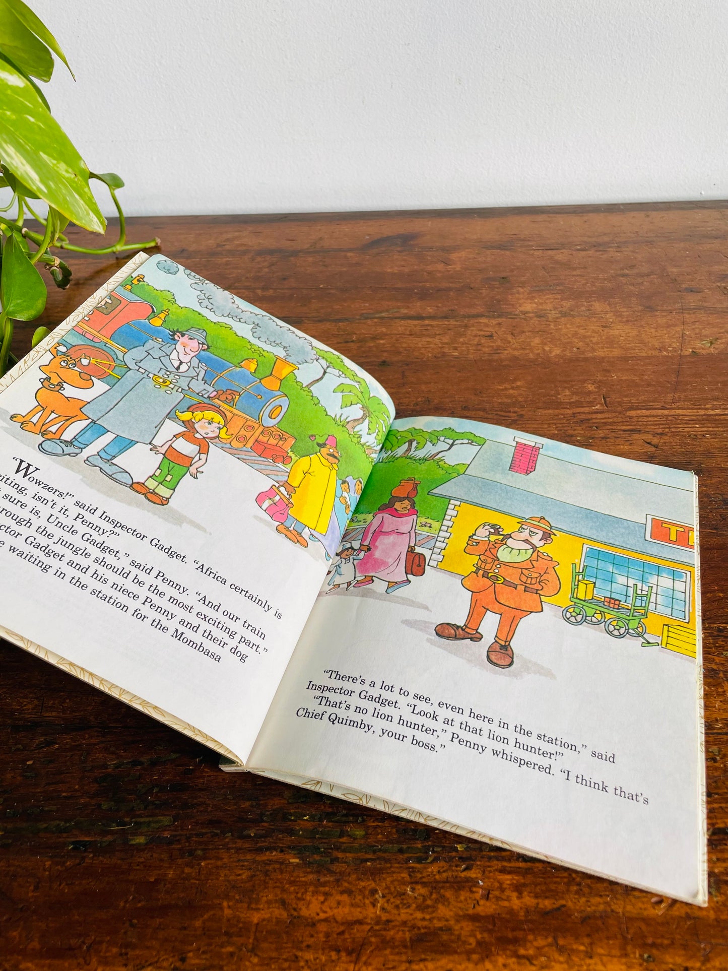 Vintage A Little Golden Book - Inspector Gadget In Africa - Hardcover (1984)