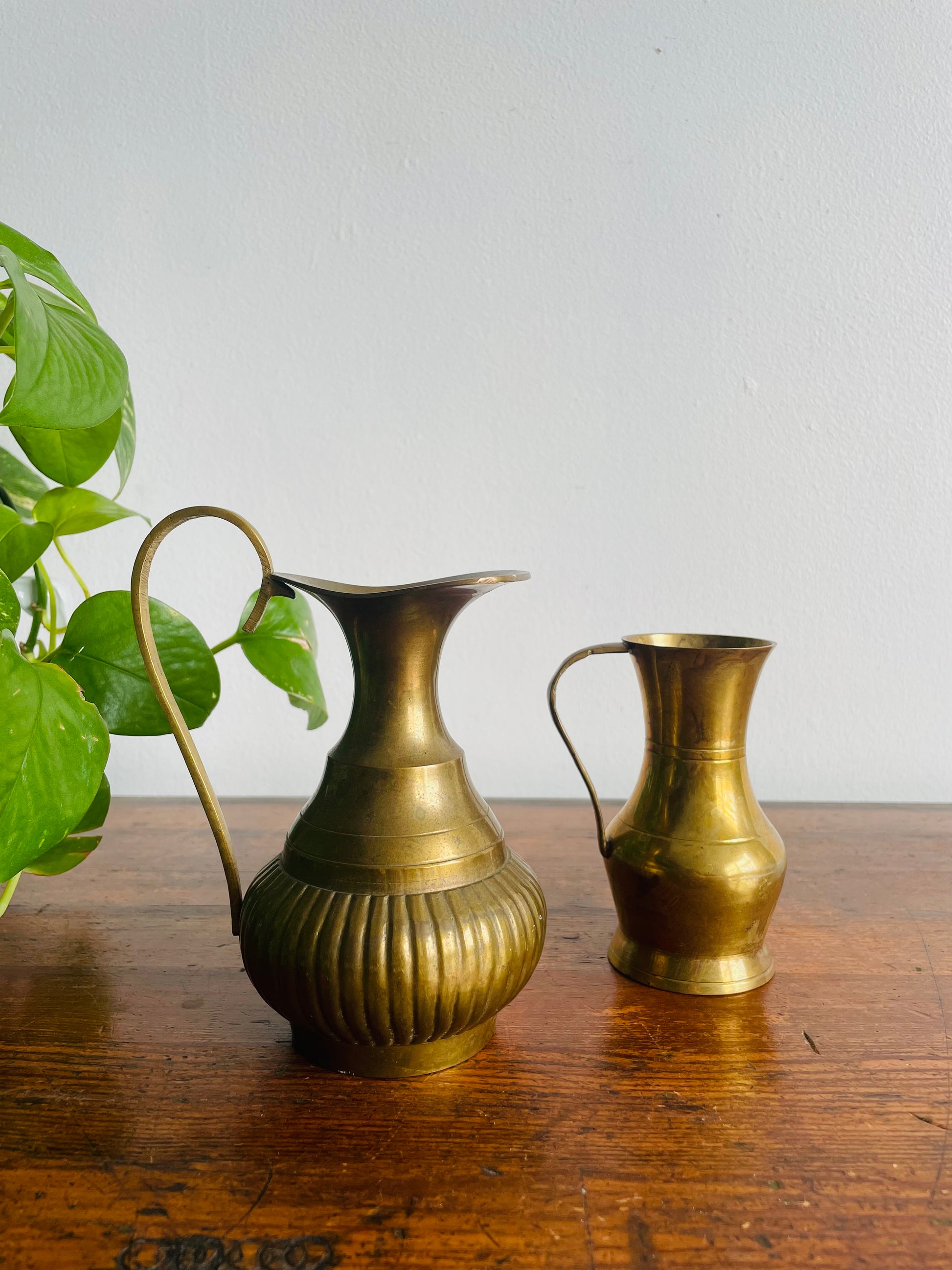 Solid Brass Pitcher Vase Jugs - Made in India - Set of 2 – Greenbrier  Vintage