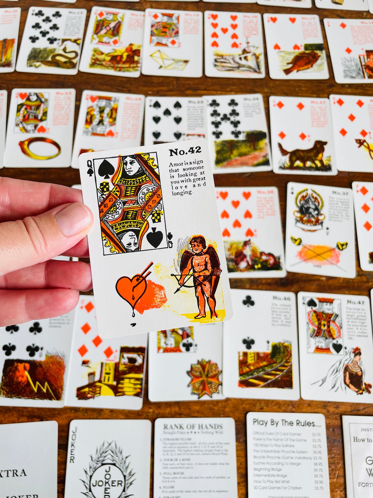 Vintage Gypsy Witch Fortune Telling Playing Cards with Instructions