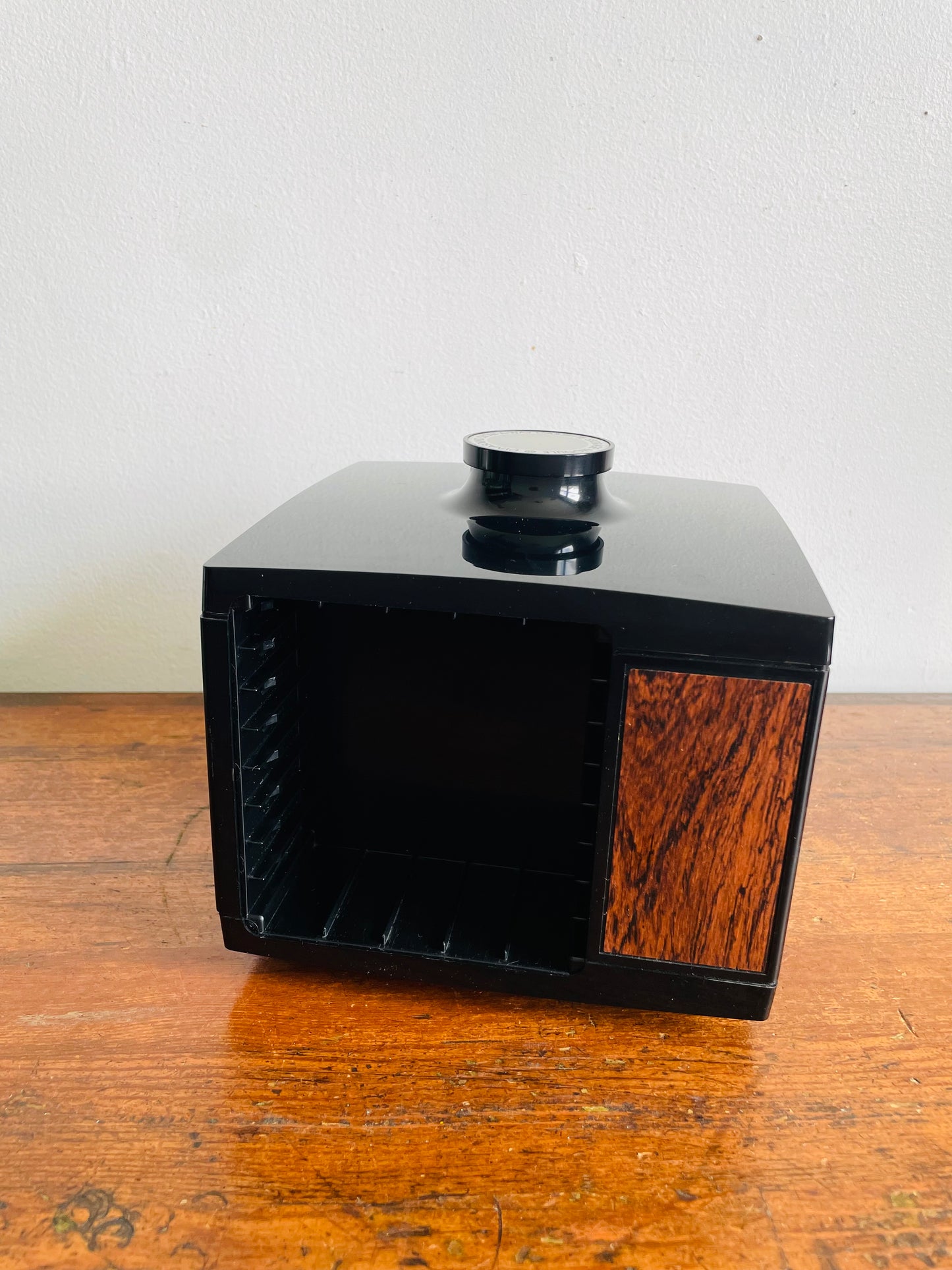 Vintage Dynasound Stow-a-Way Rotating Cassette Tape Storage Module Carousel - Holds Up to 20 Tapes - Spins Lazy Susan Style