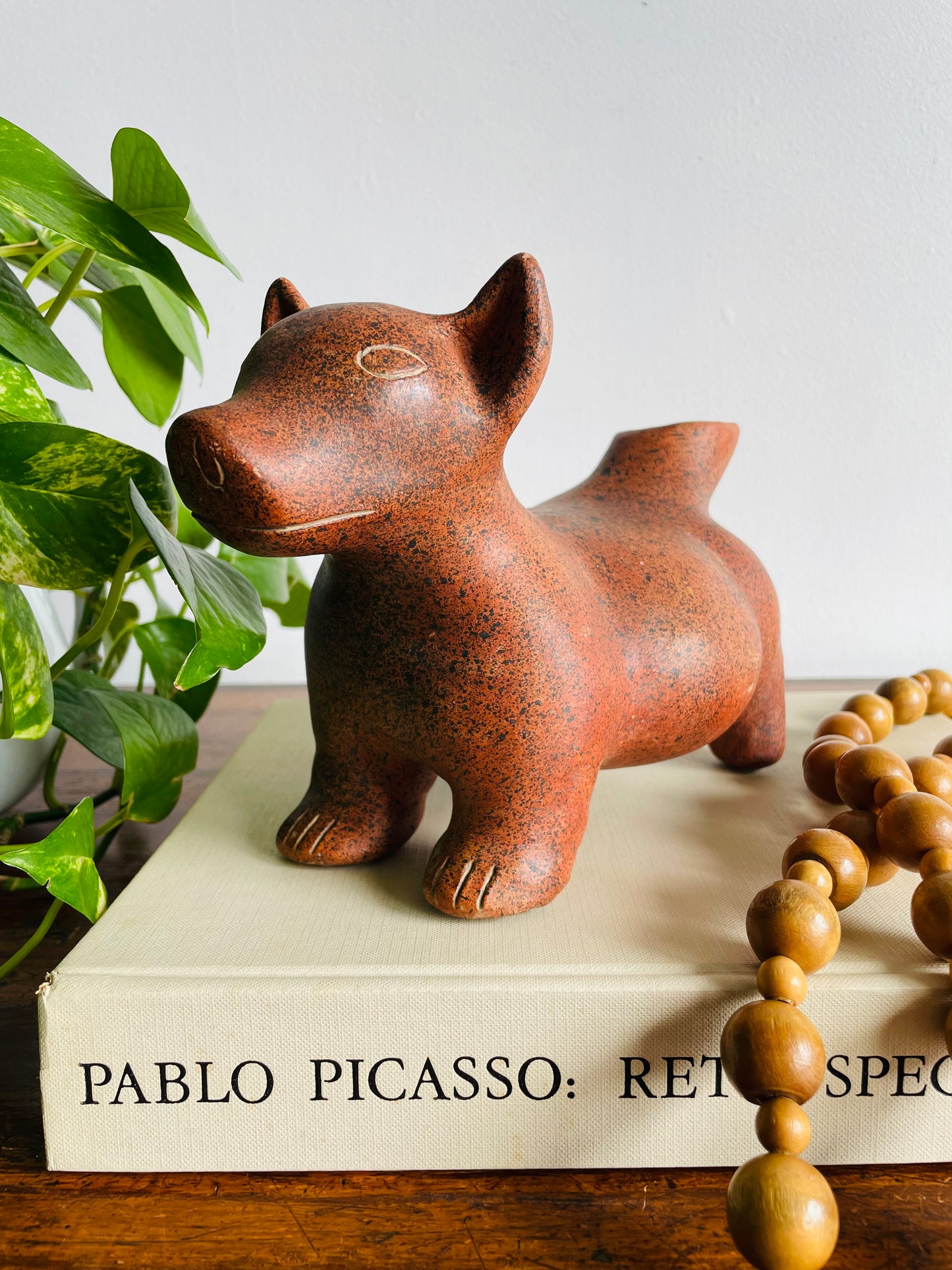 Armando de Mexico Redware Pottery Colima Dog Replica Effigy Vessel