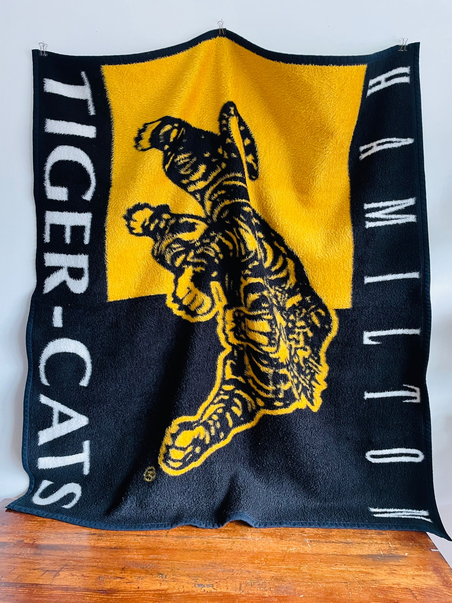 Vintage Bierderlack of America Hamilton Tiger Cats CFL Football Sports Team Blanket