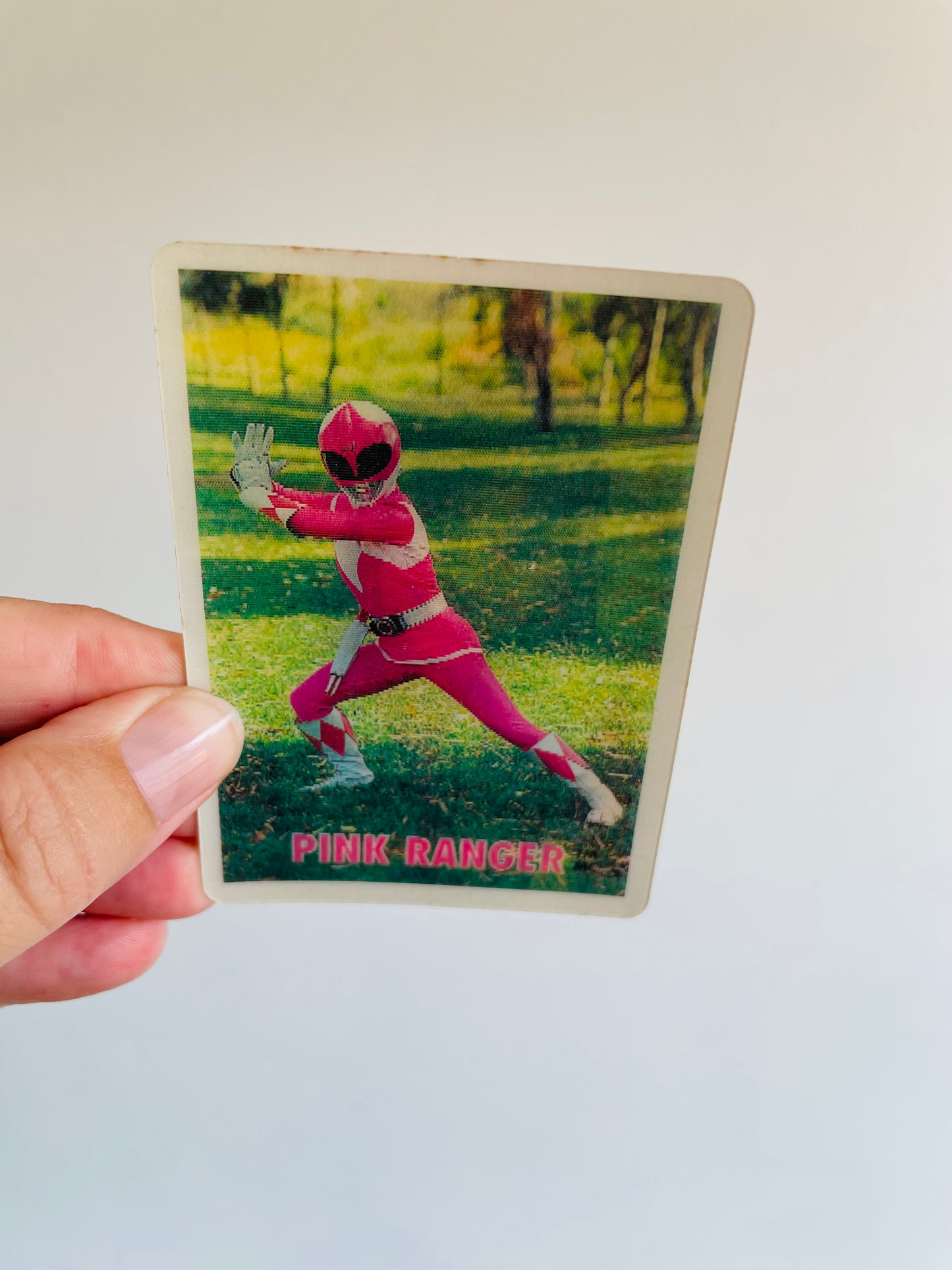 1994 Mighty Morphin Power Rangers Magic Motion Lenticular Card - Kimberly Pink Ranger