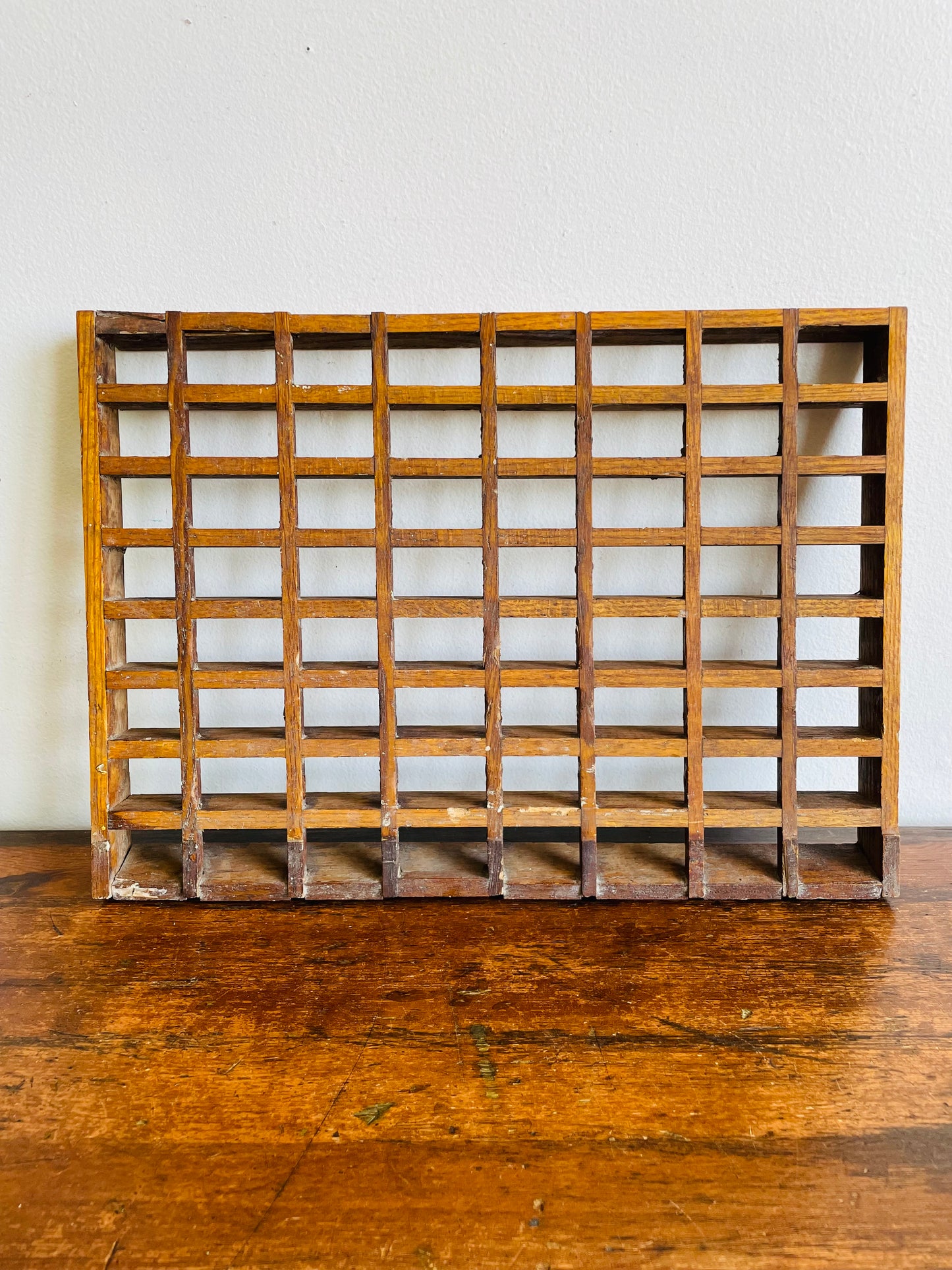 Antique 1900s Wood Heating Vent or Cold Air Return Grate - Architectural Salvage - Unique Wall Decor or Knickknack Curio Display Shelf! - 15" by 11" - Tuttle & Bailey MFG. Co. Bridgeburg, Ontario
