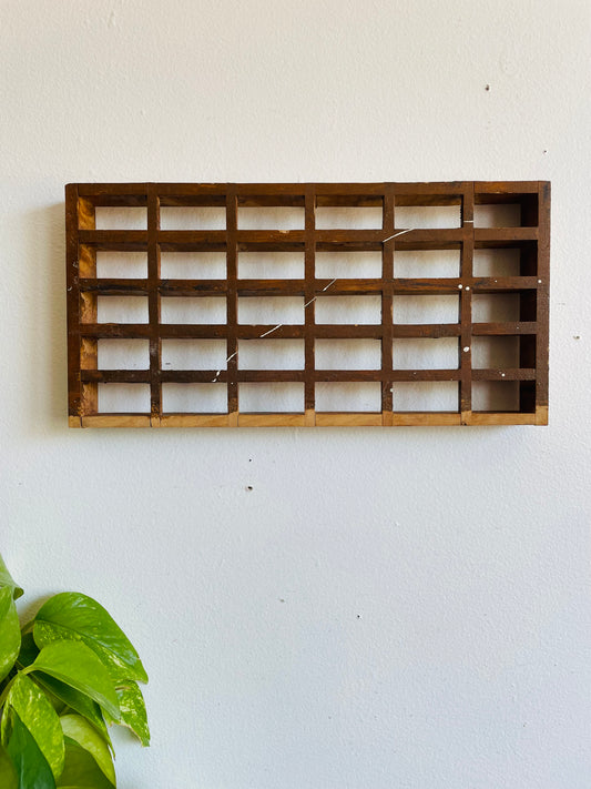 Antique 1900s Wood Heating Vent or Cold Air Return Grate - Architectural Salvage - Unique Wall Decor or Knickknack Curio Display Shelf! - 12" by 6"