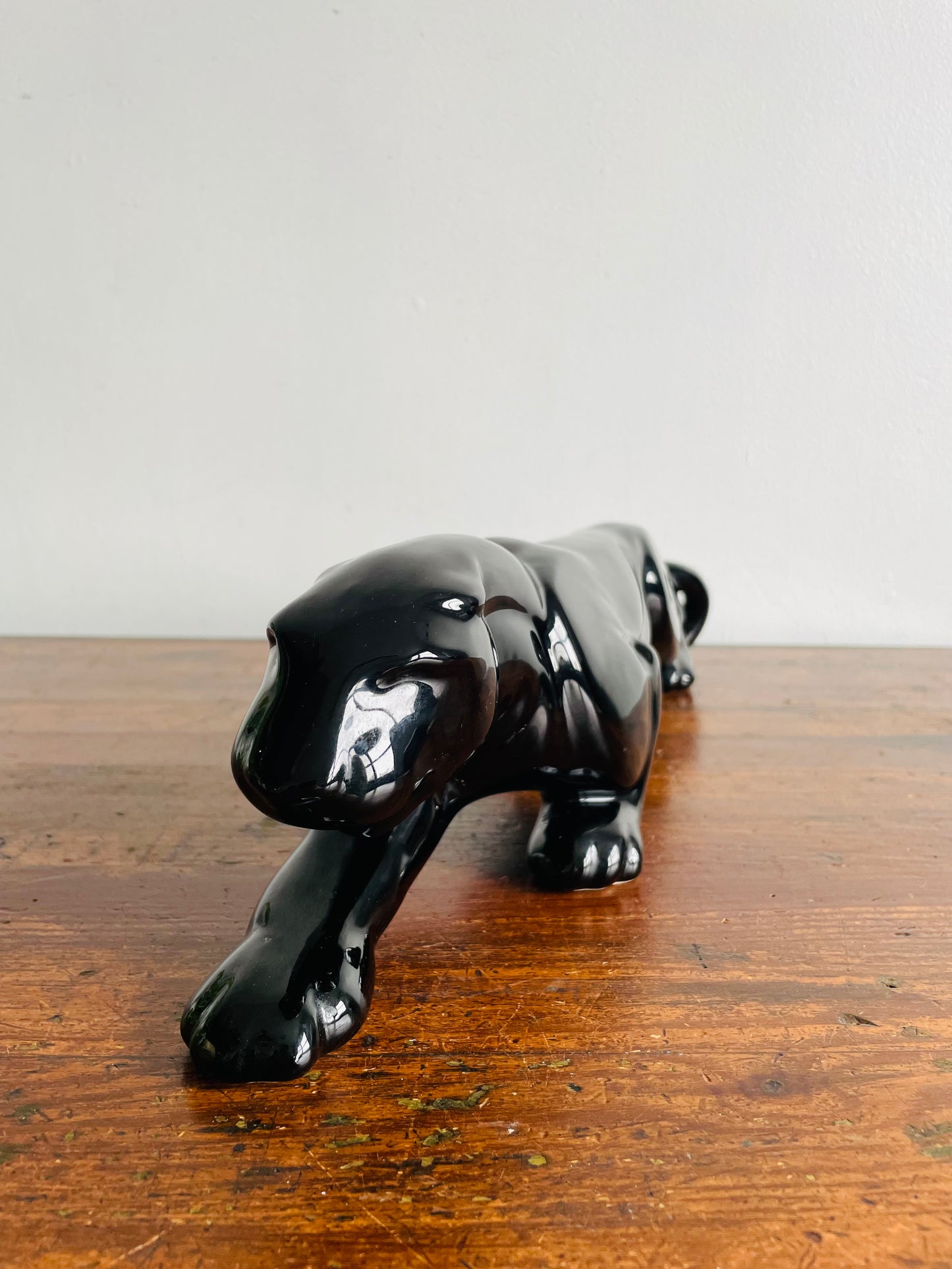 Mid-Century 18" Prowling Black Panther Statue - Royal Hickman Haeger Style