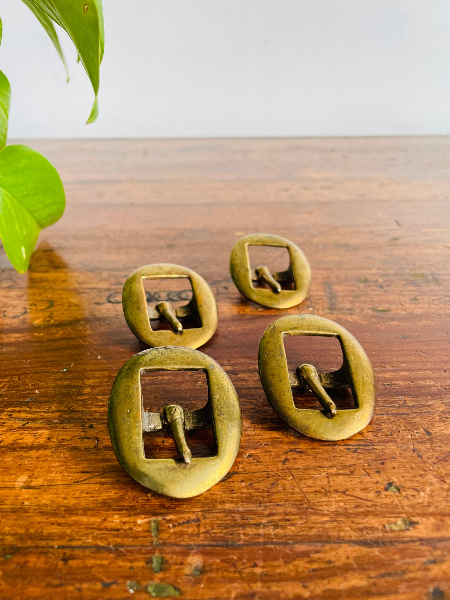 Solid Brass Buckles - Set of 4