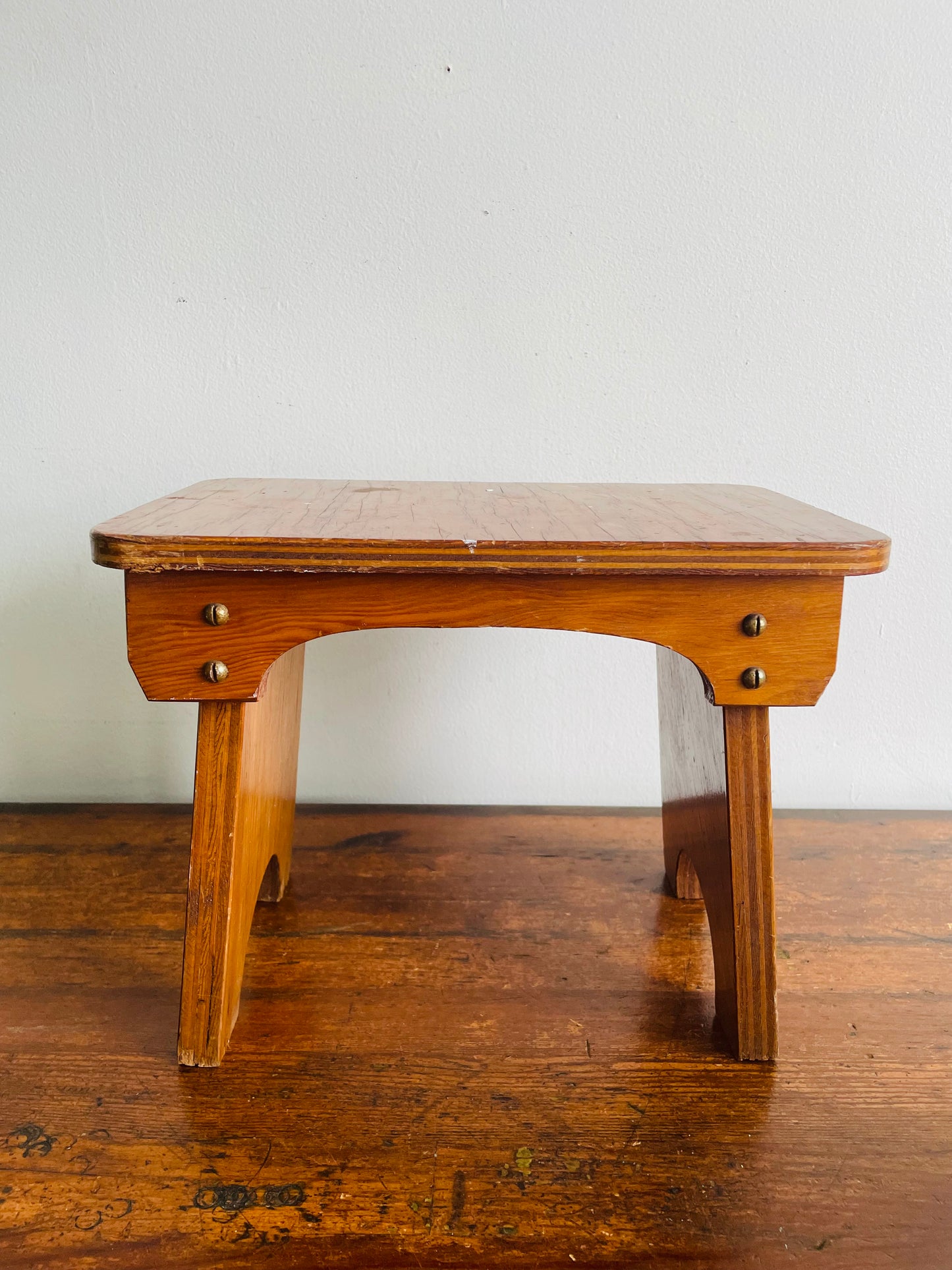 Mini Wooden Footstool - Step, Seat, or Plant Stand!