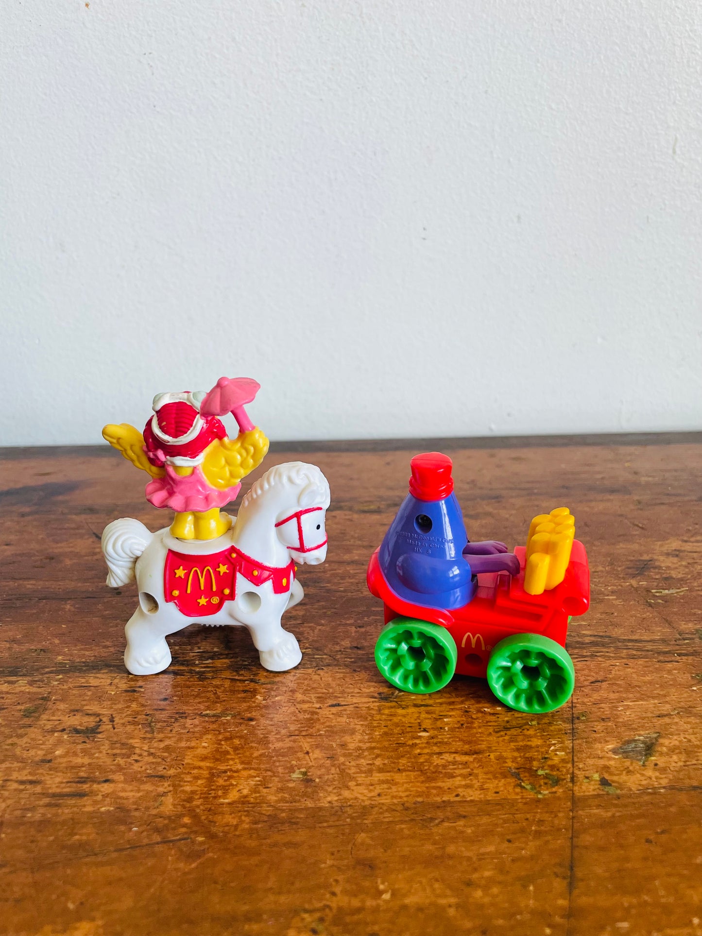 Vintage 1989 McDonald's Happy Meal Toy Bundle - Circus Parade Series - Birdie the Early Bird & Grimace