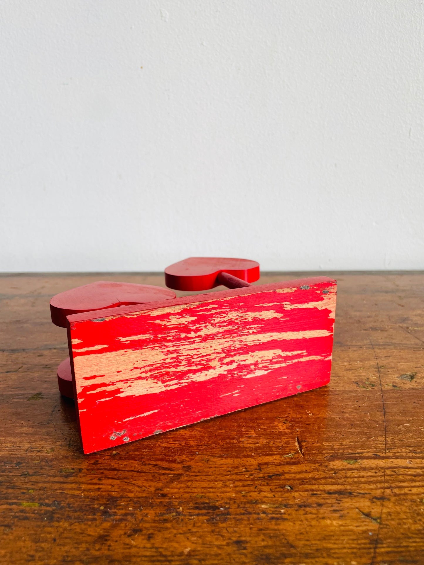 Vintage Aarikka Finland Red Wood Napkin Holder with Spade Heart Design - Finnish Scandinavian Scandi Kitchen