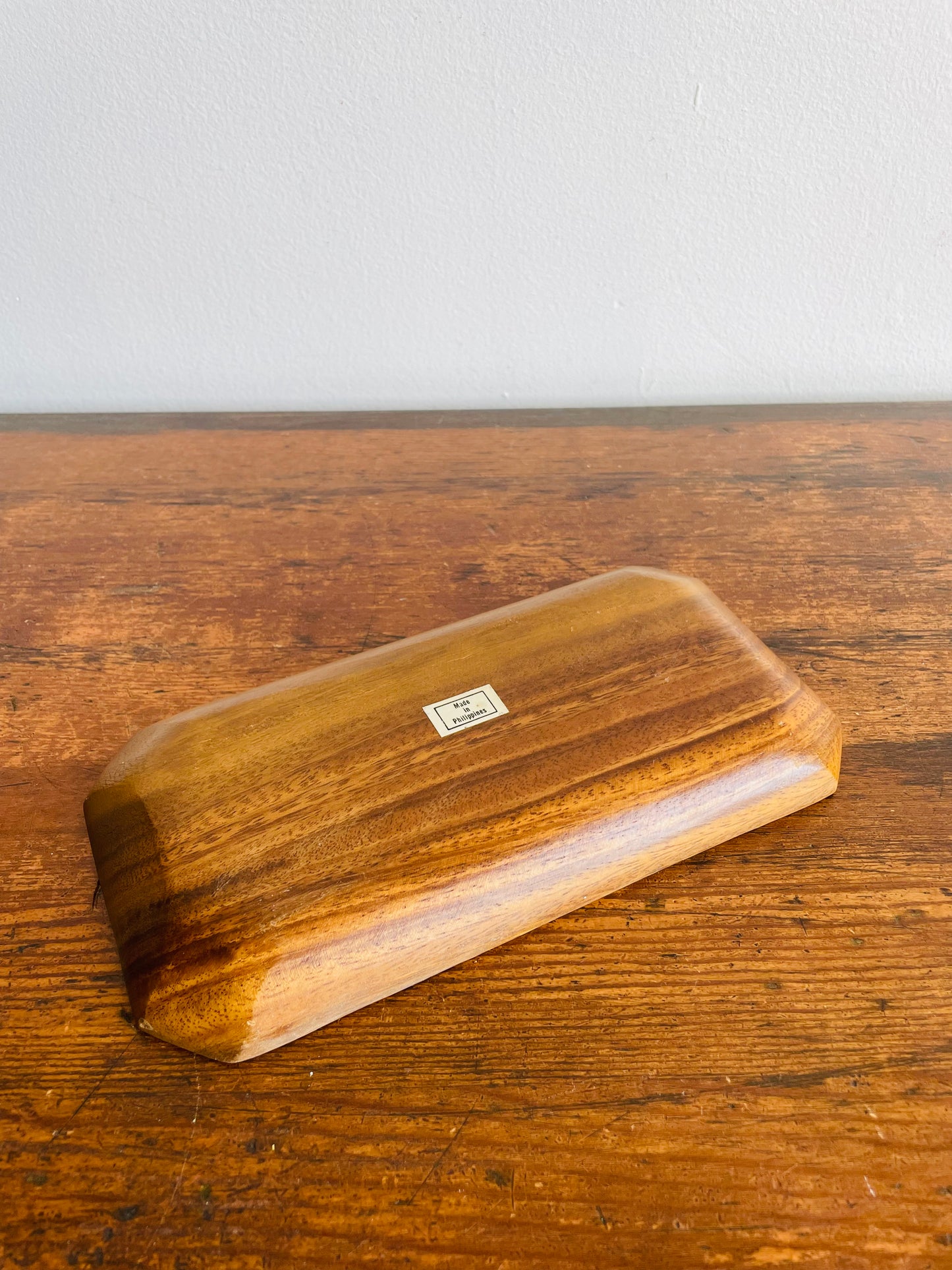 Mini Wooden Trinket Tray Dish - Made in the Philippines - Great for Business Cards, Jewellery, Etc.!