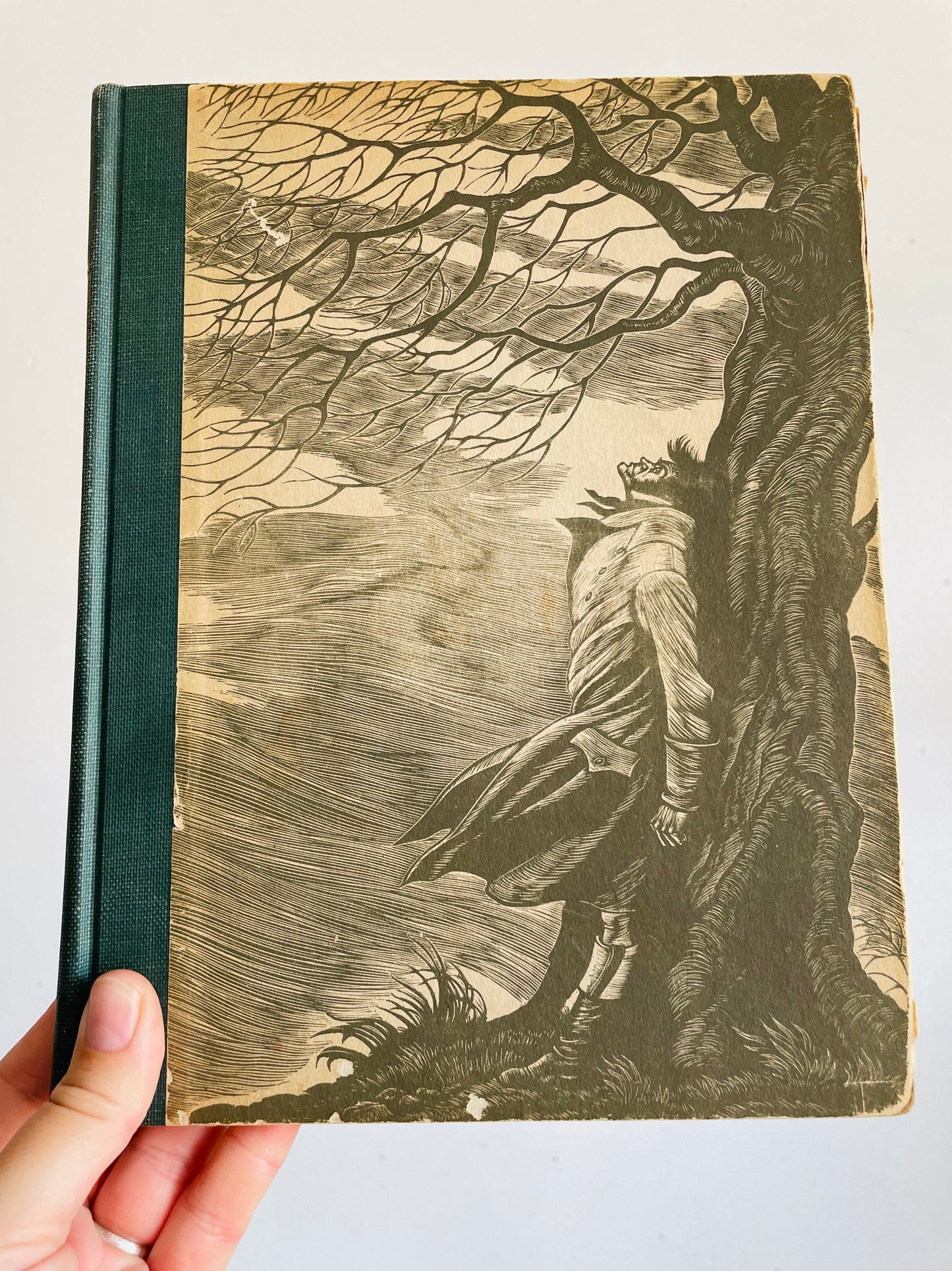 Vintage Wuthering Heights Hardcover Book by Emily Brontë & Illustrations from Wood Engravings by Fritz Eichenberg (1943)