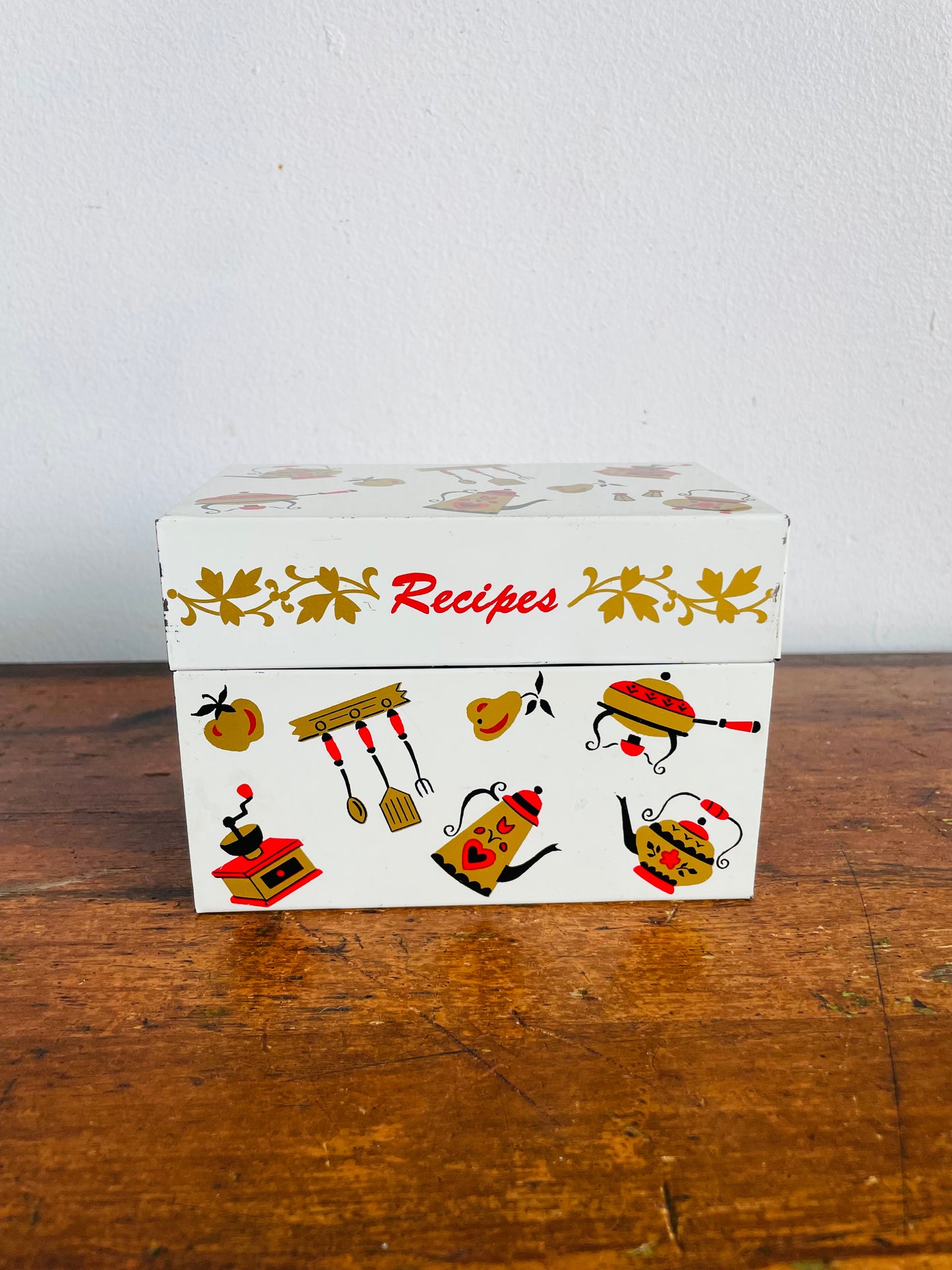 Vintage Ohio Art Company Tin Recipe Box