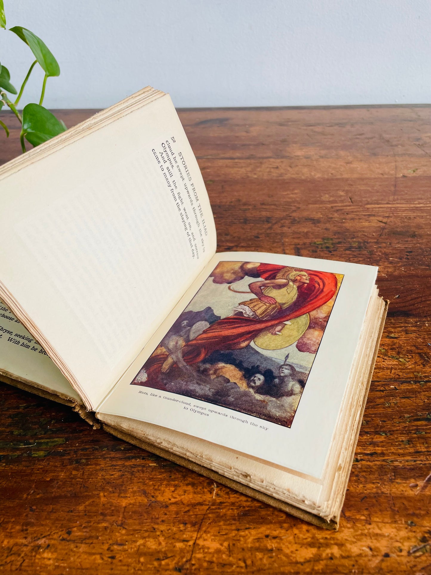 Antique Early 1900s Stories from The Iliad Hardcover Pocket Book - Told to the Children Series - Jeanie Lang - Pictures by W. Heath Robinson