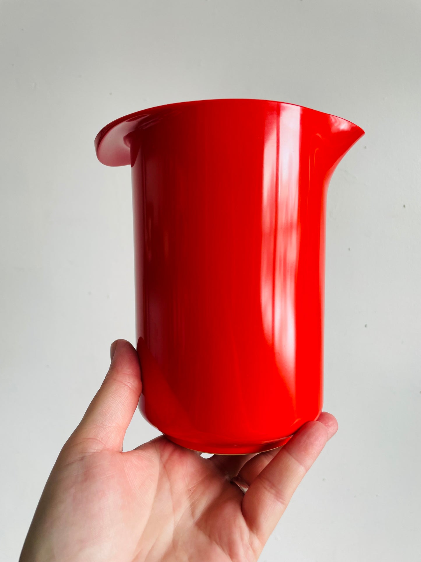 Vintage Rosti Denmark Orange Red Melamine Utensil Holder Caddy #2511 - Erik Lehmann Design - Made in Denmark