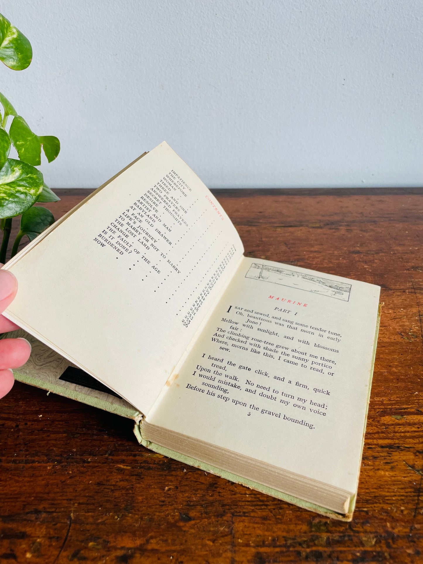 Antique E.W. Wilcox Poetry Hardcover Pocket Book  - Maurine And Other Poems - Collins' Clear-Type Press