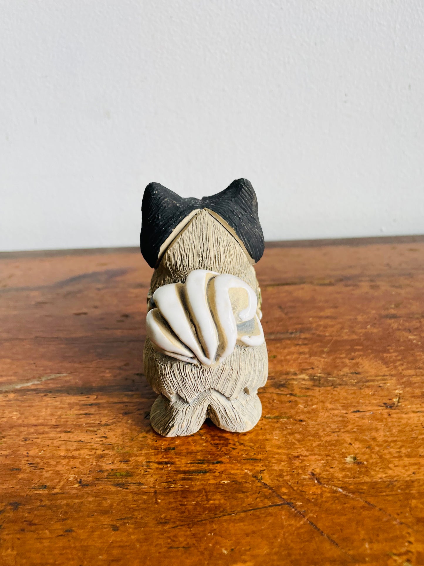 Vintage Artesania Rinconada Uruguay Pottery Husky Dog Figurine #108